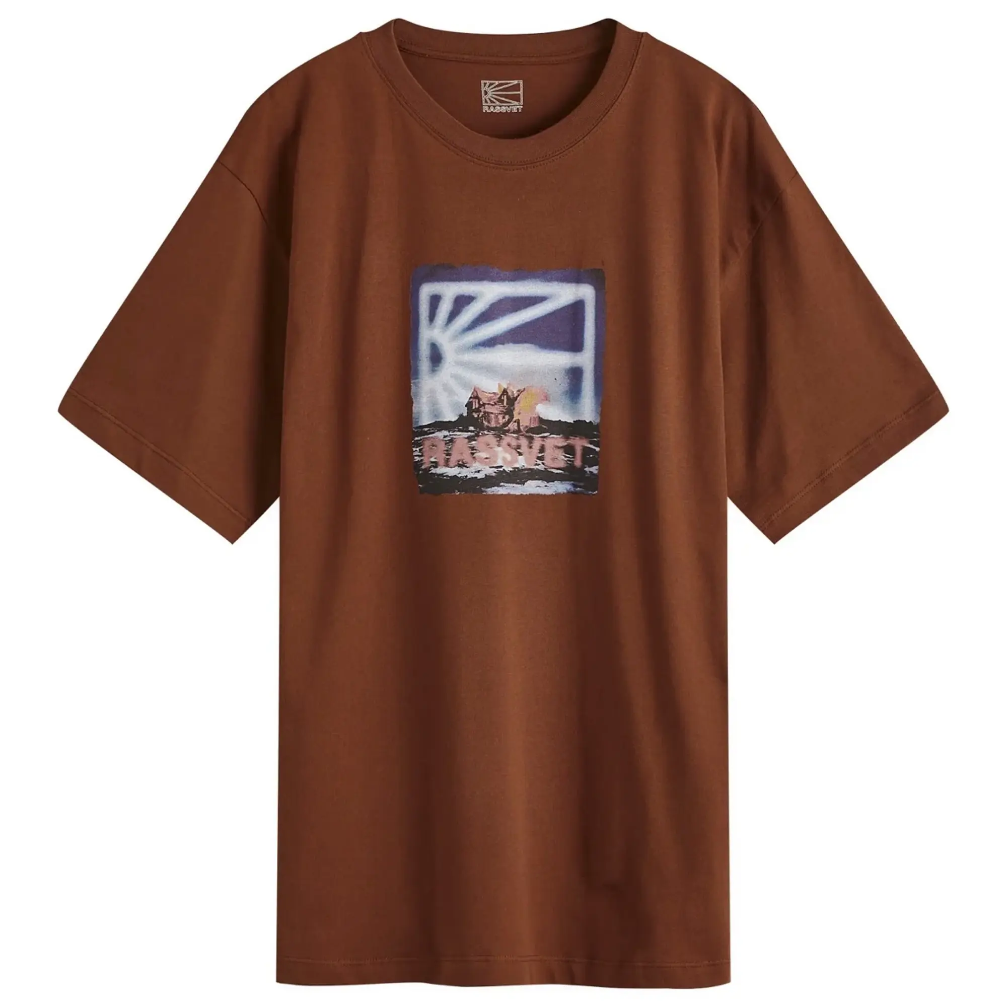 RASSVET Men's On Fire T-Shirt Brown