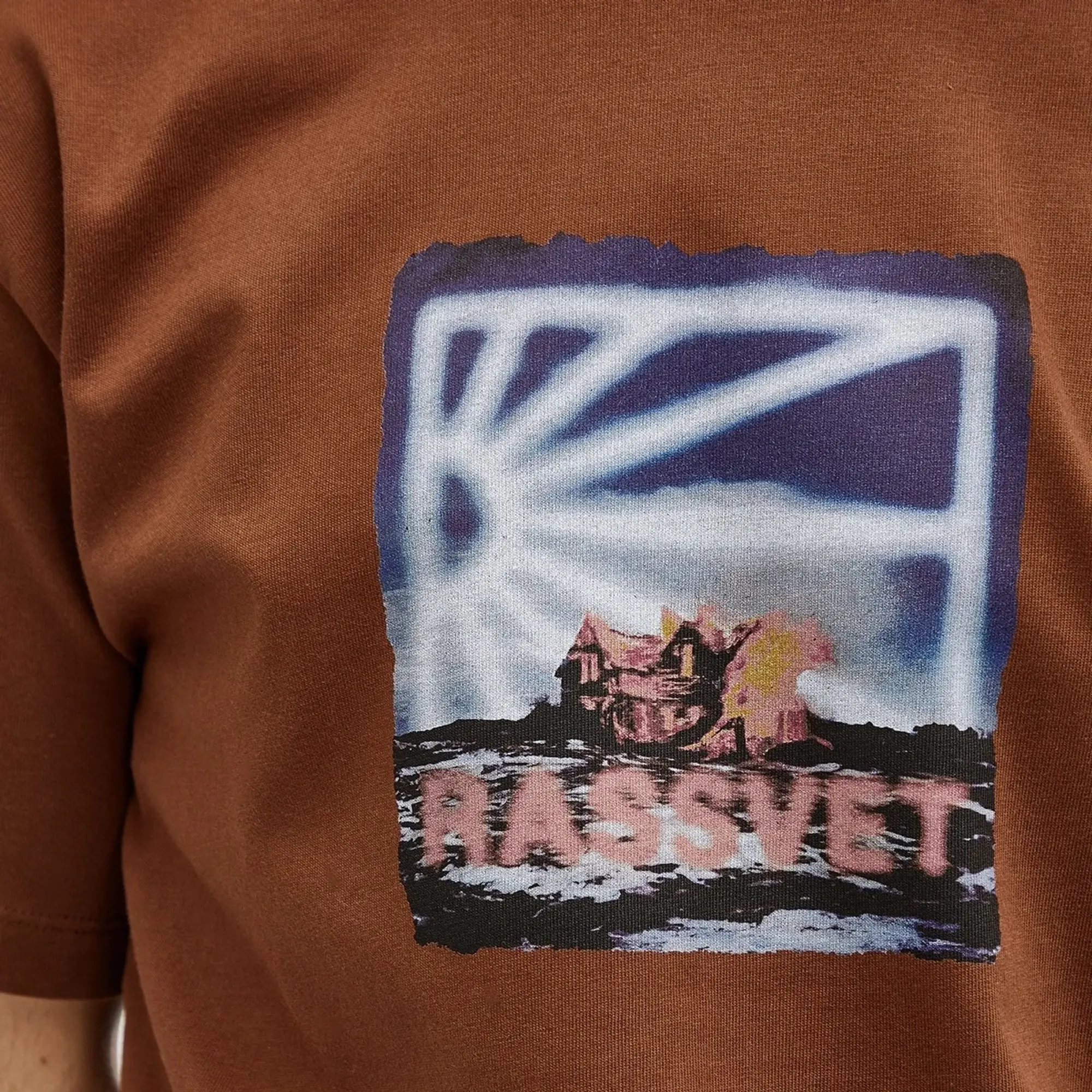 RASSVET Men's On Fire T-Shirt Brown