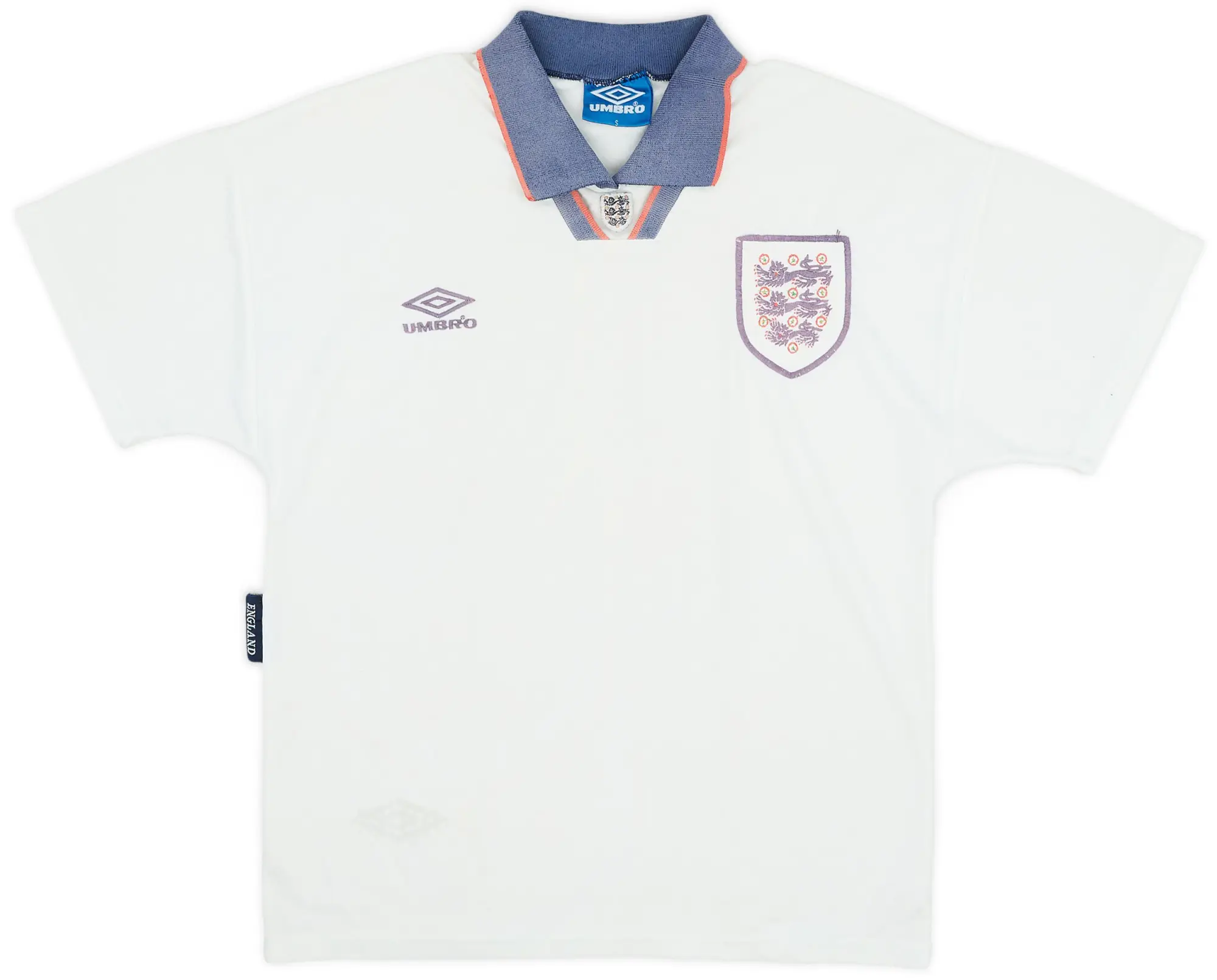 Umbro 1993-95 England Home Shirt - 4/10 - (S)
