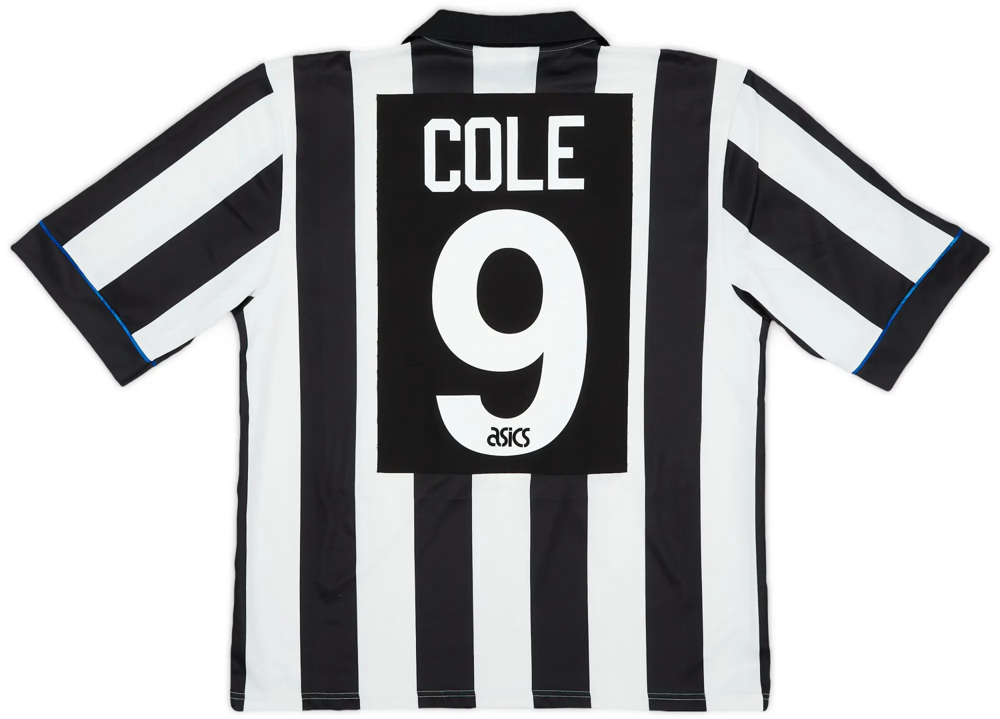 Asics 1993-95 Newcastle Home Shirt Cole #9 - 8/10 - (L)