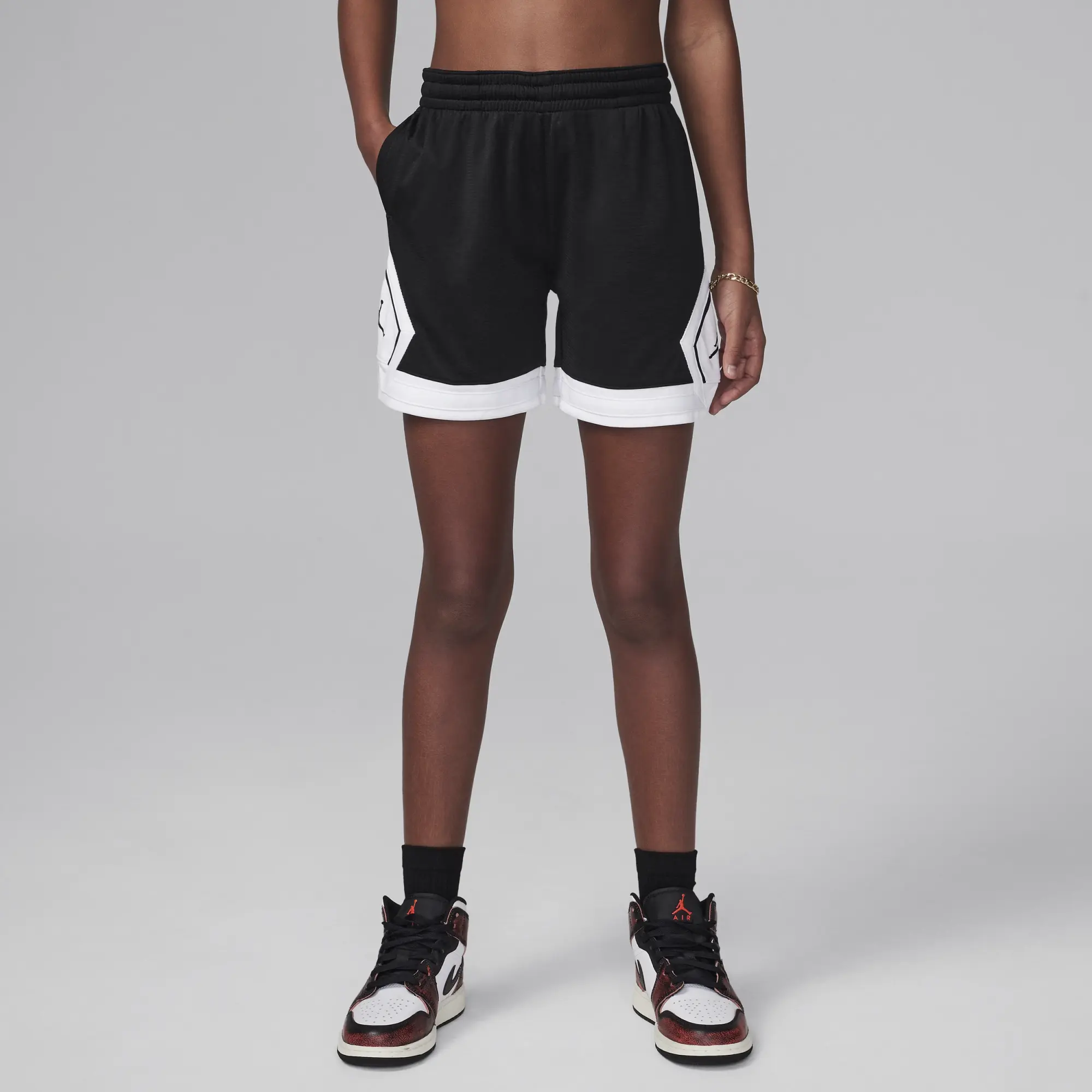 Nike Jordan Older Kids' Dri-FIT MJ Diamond Shorts - Black - Polyester