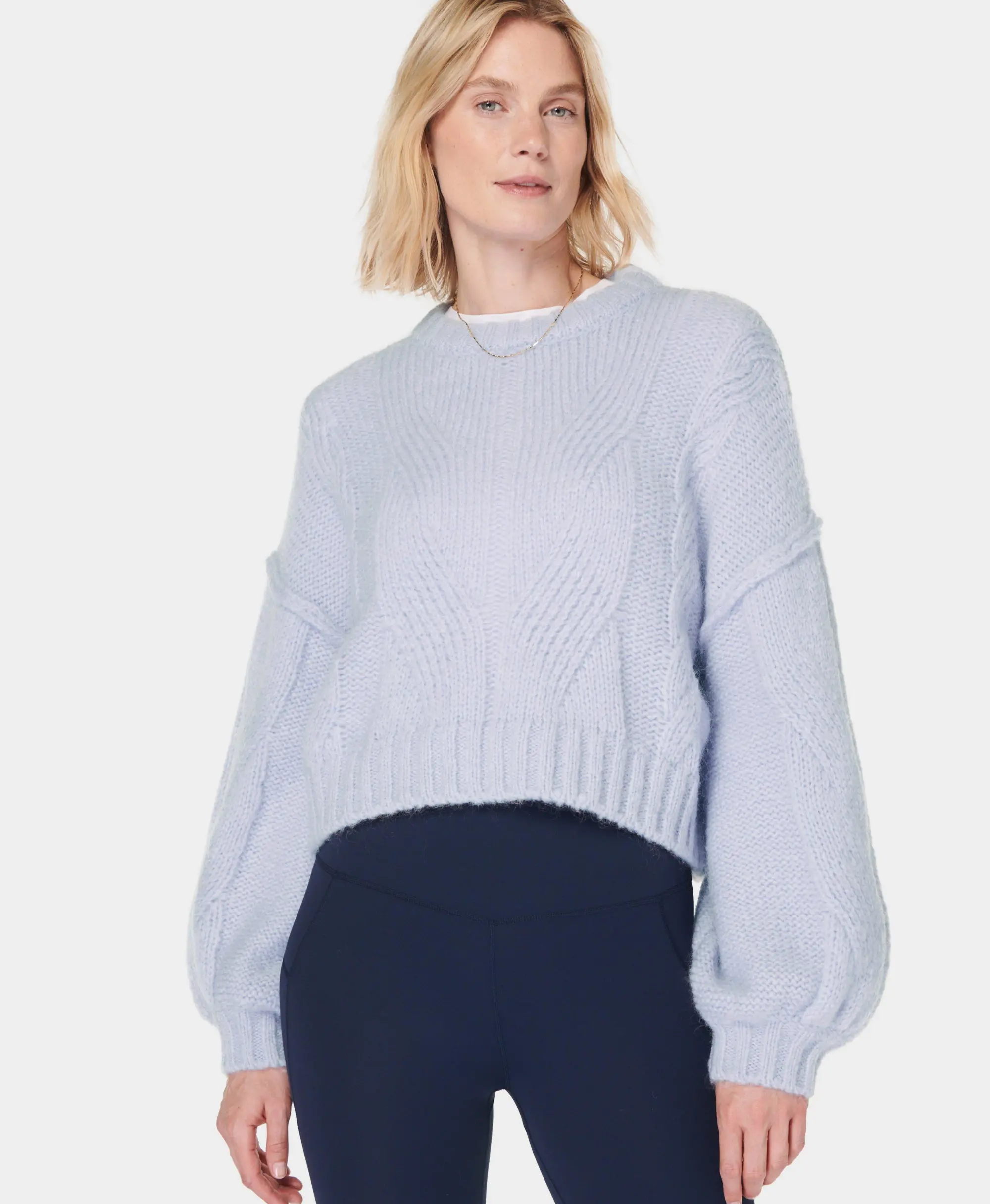 Sweaty Betty Oversized Cable Knit Sweater