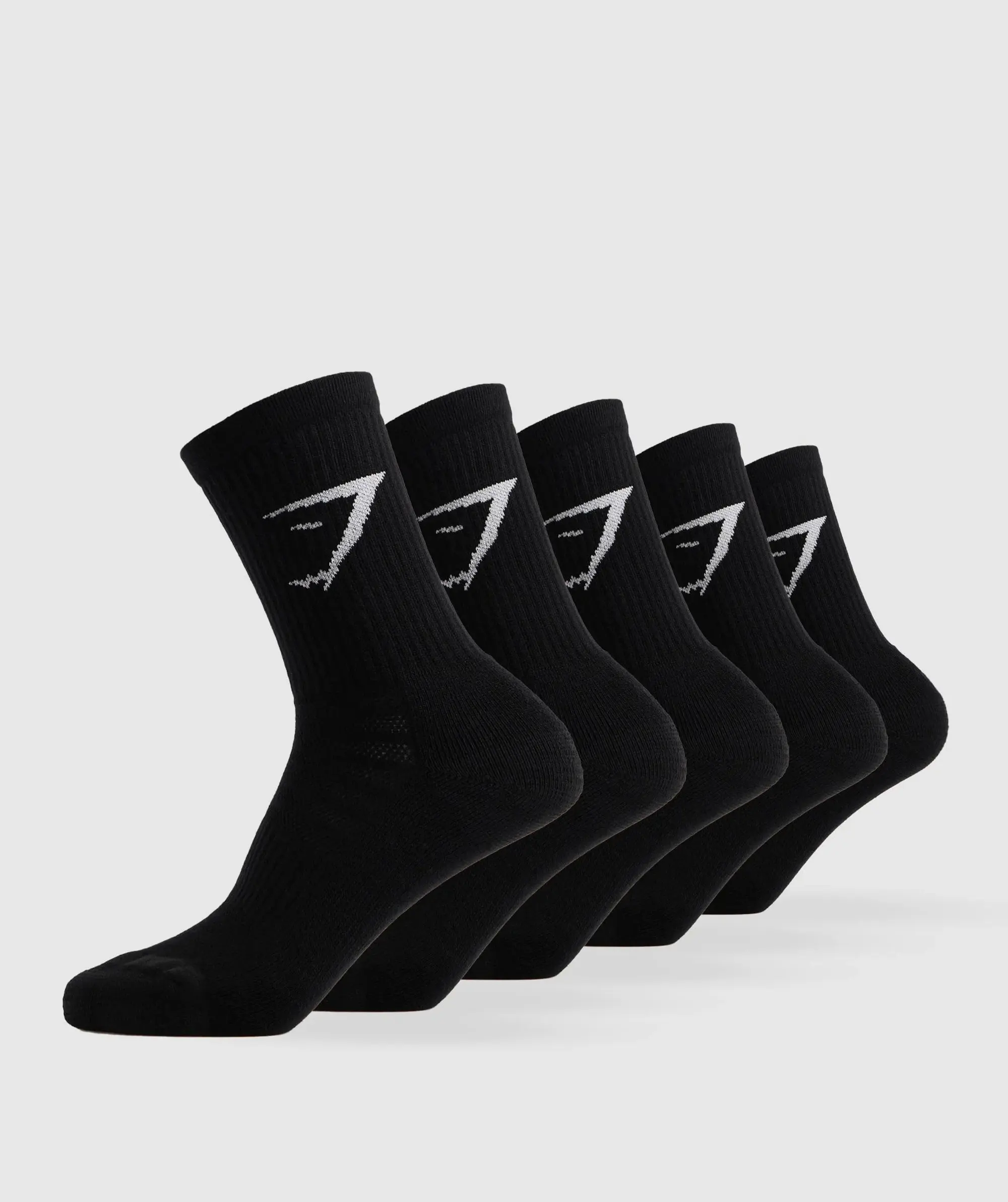 Gymshark Crew Socks 5pk - Black