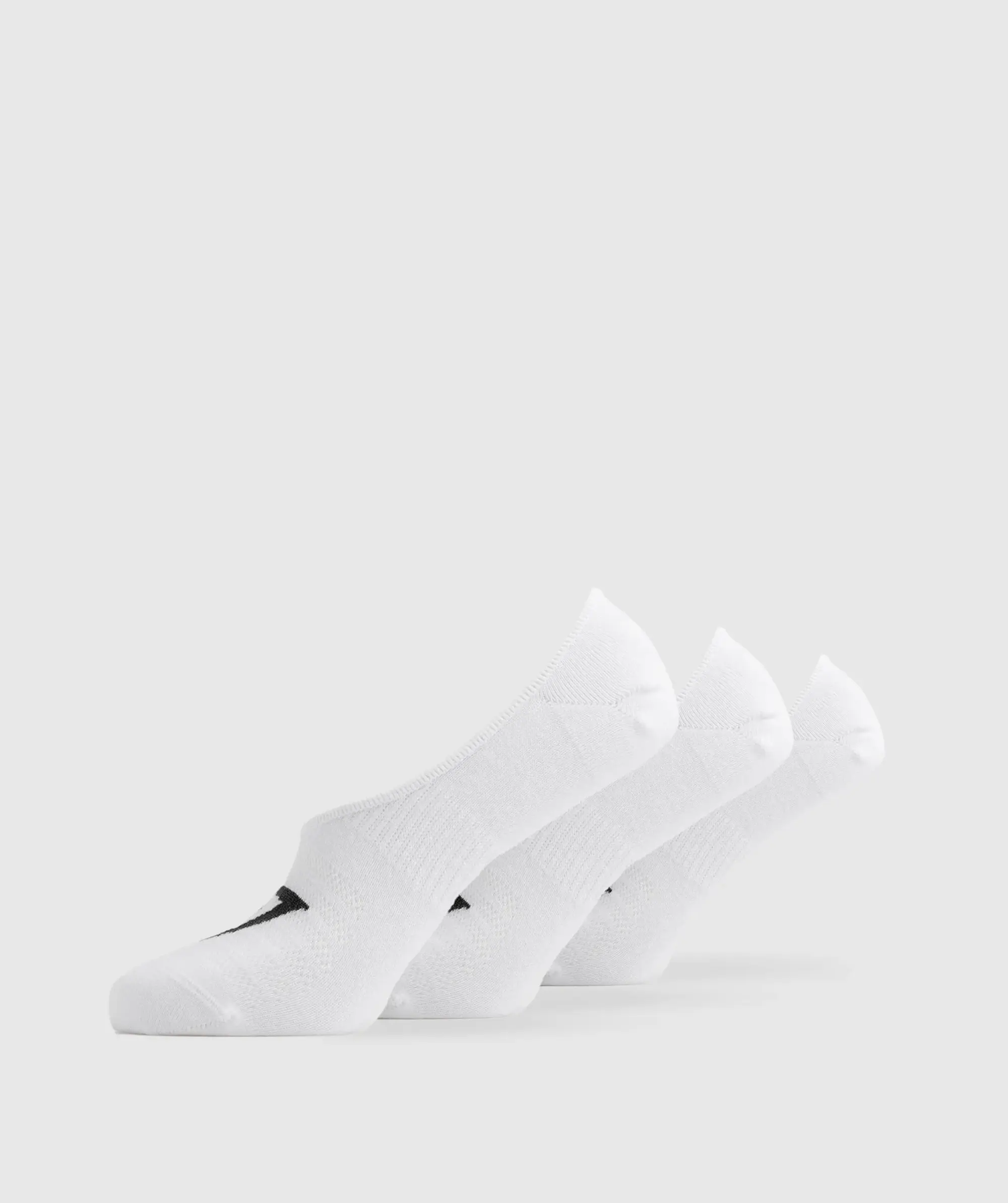 Gymshark No Show Socks 3pk - White