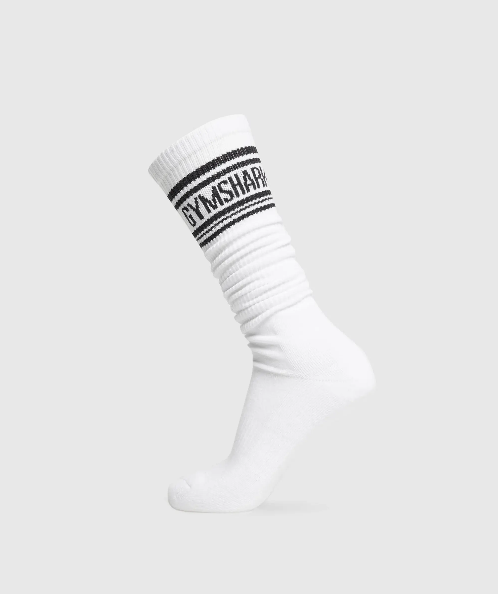 Gymshark Long Stripe Socks - White