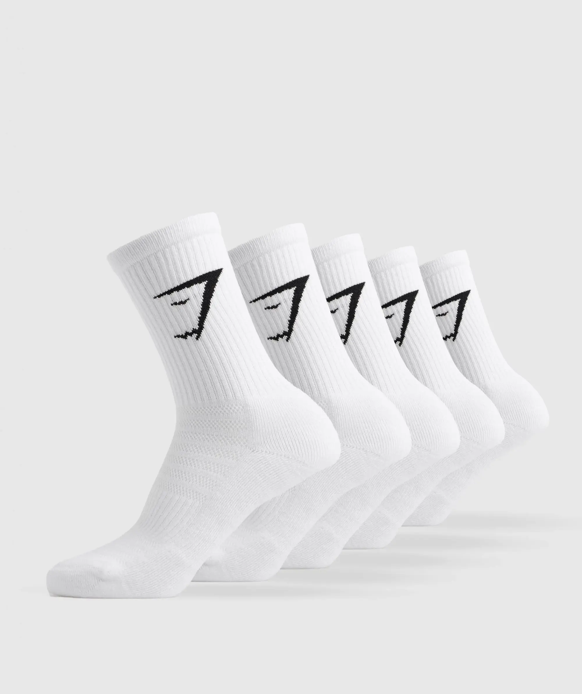 Gymshark Crew Socks 5pk - White