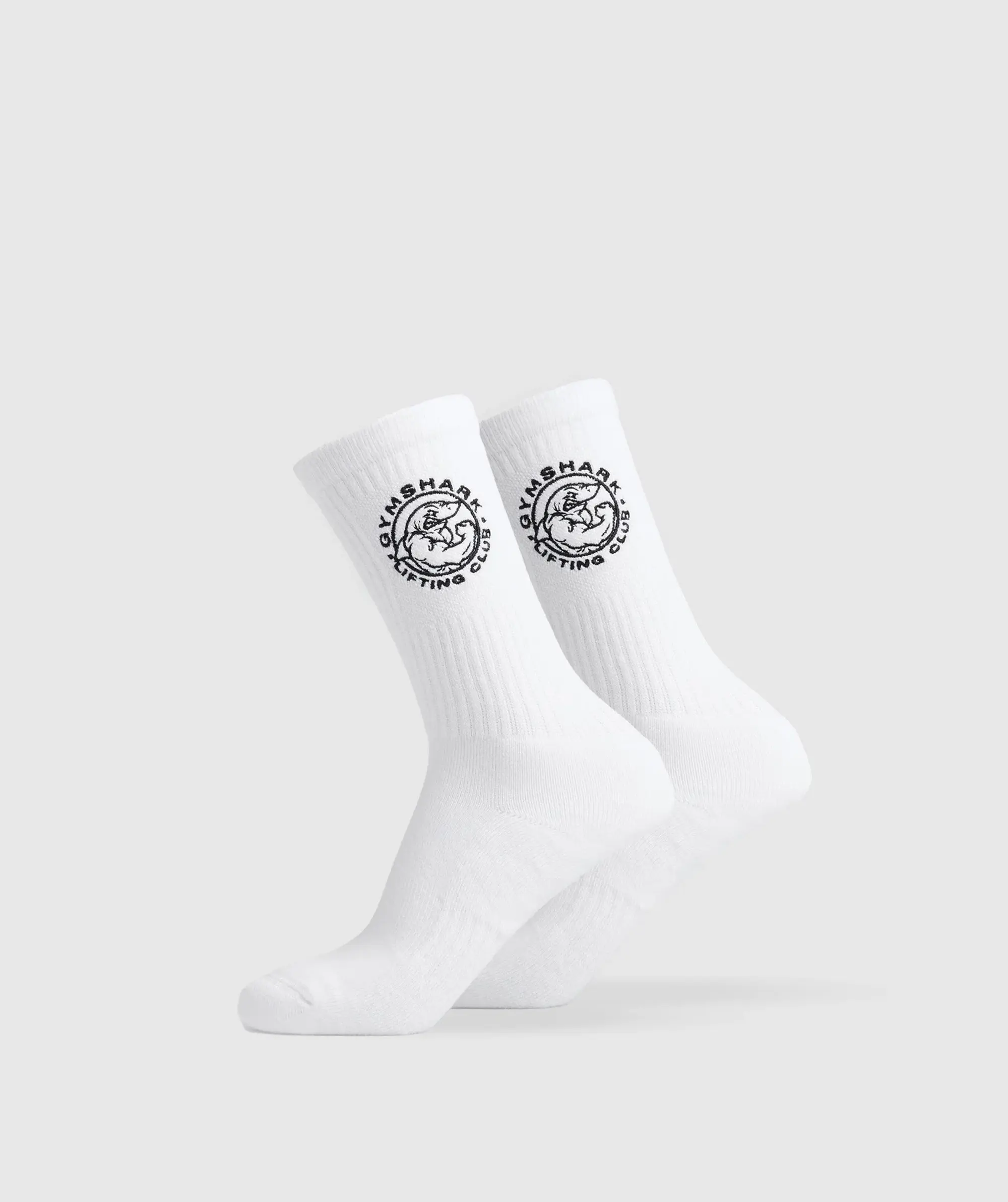 Gymshark Legacy Crew Socks 2pk - White
