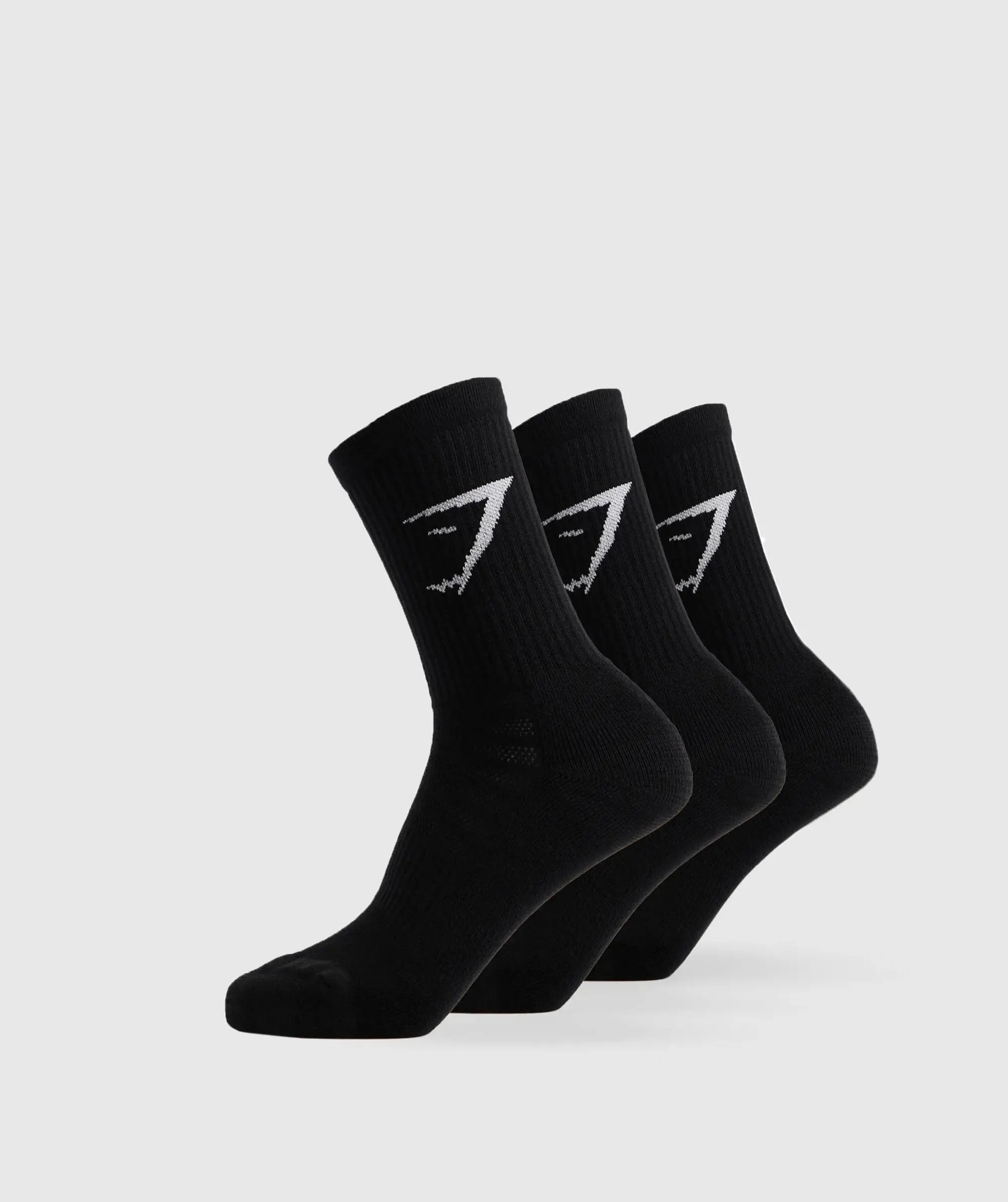 Gymshark Crew Socks 3pk - Black