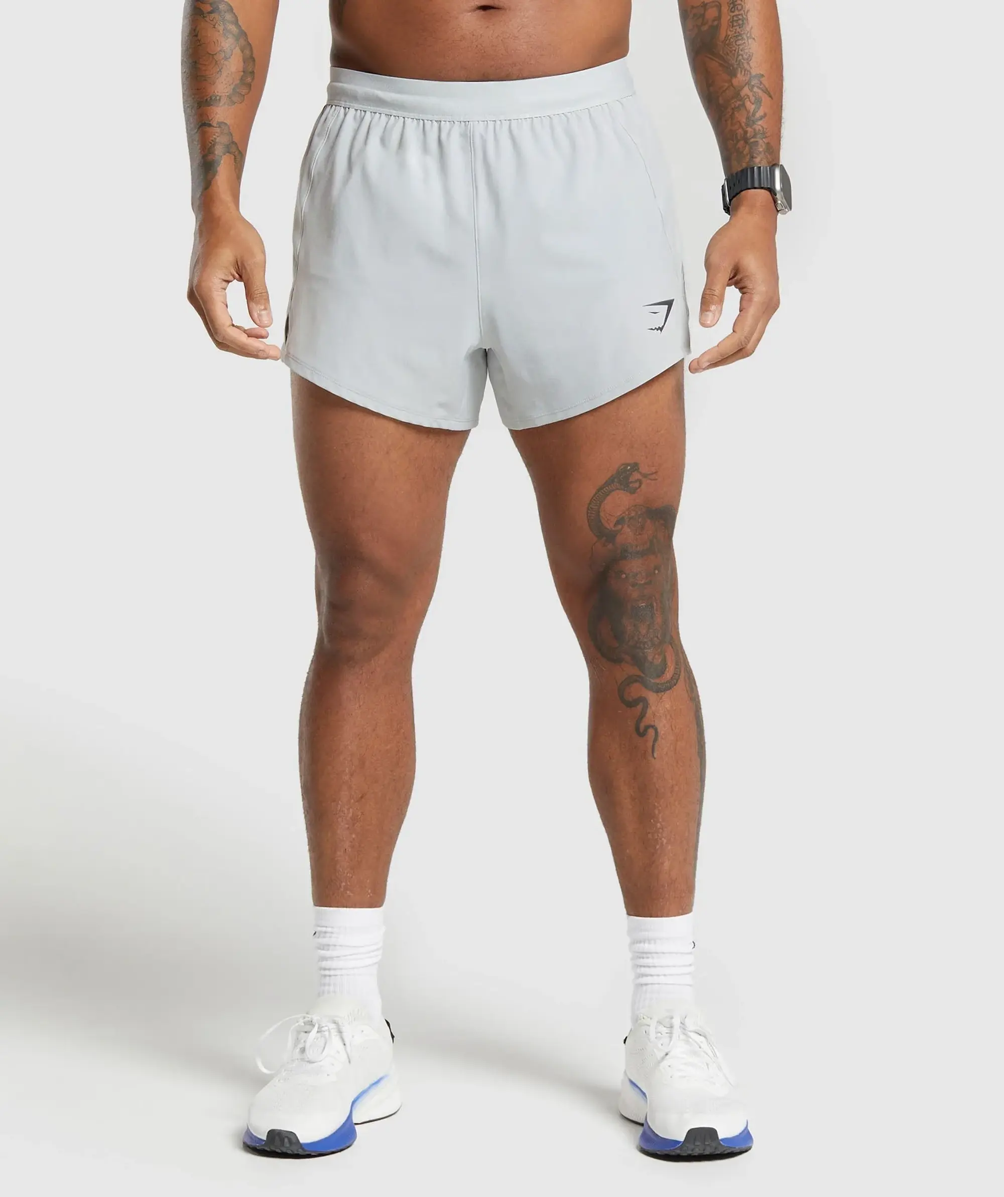 Gymshark Apex Run 5 Shorts - Light Grey