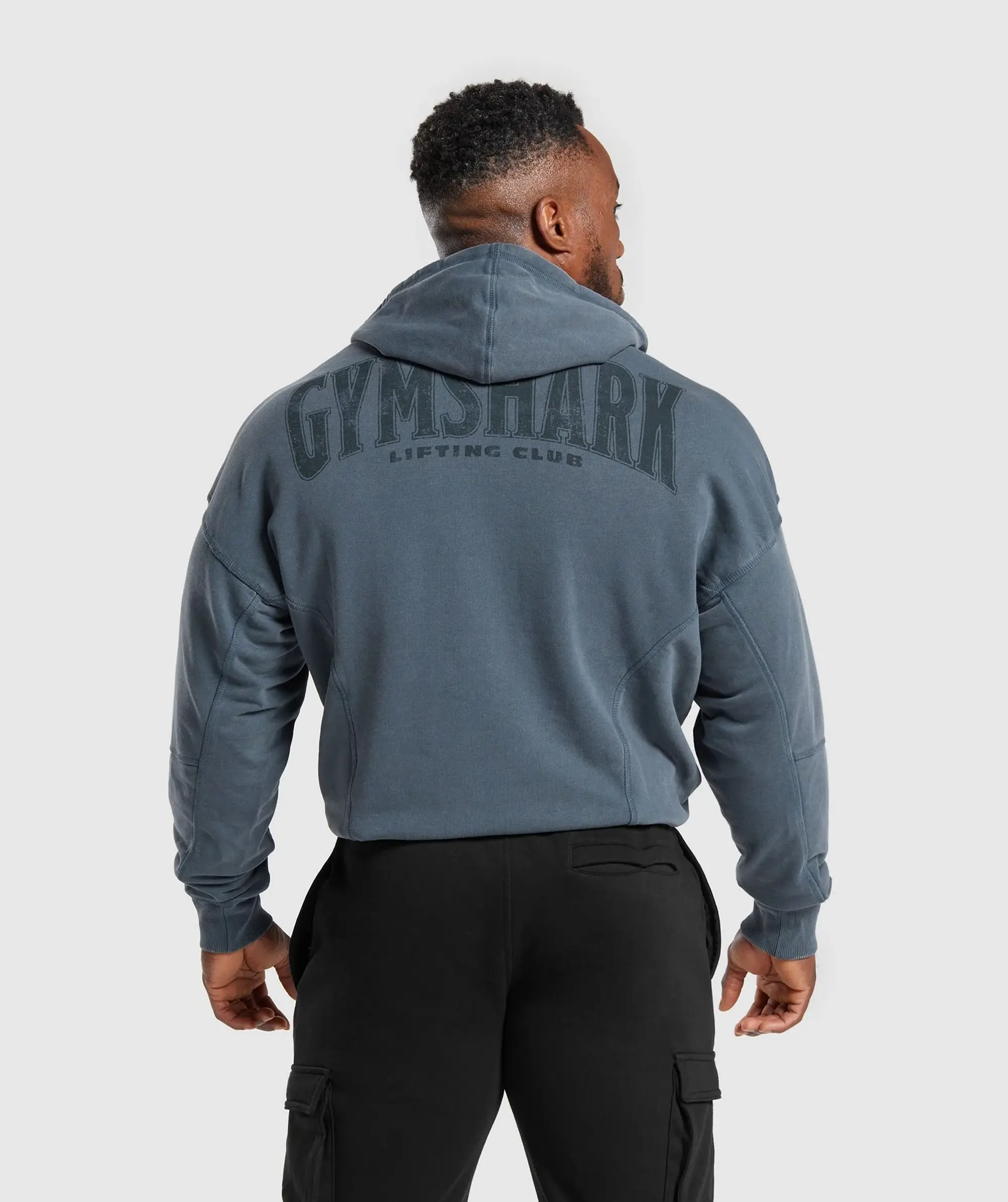 Gymshark Heritage Washed Hoodie - Titanium Blue