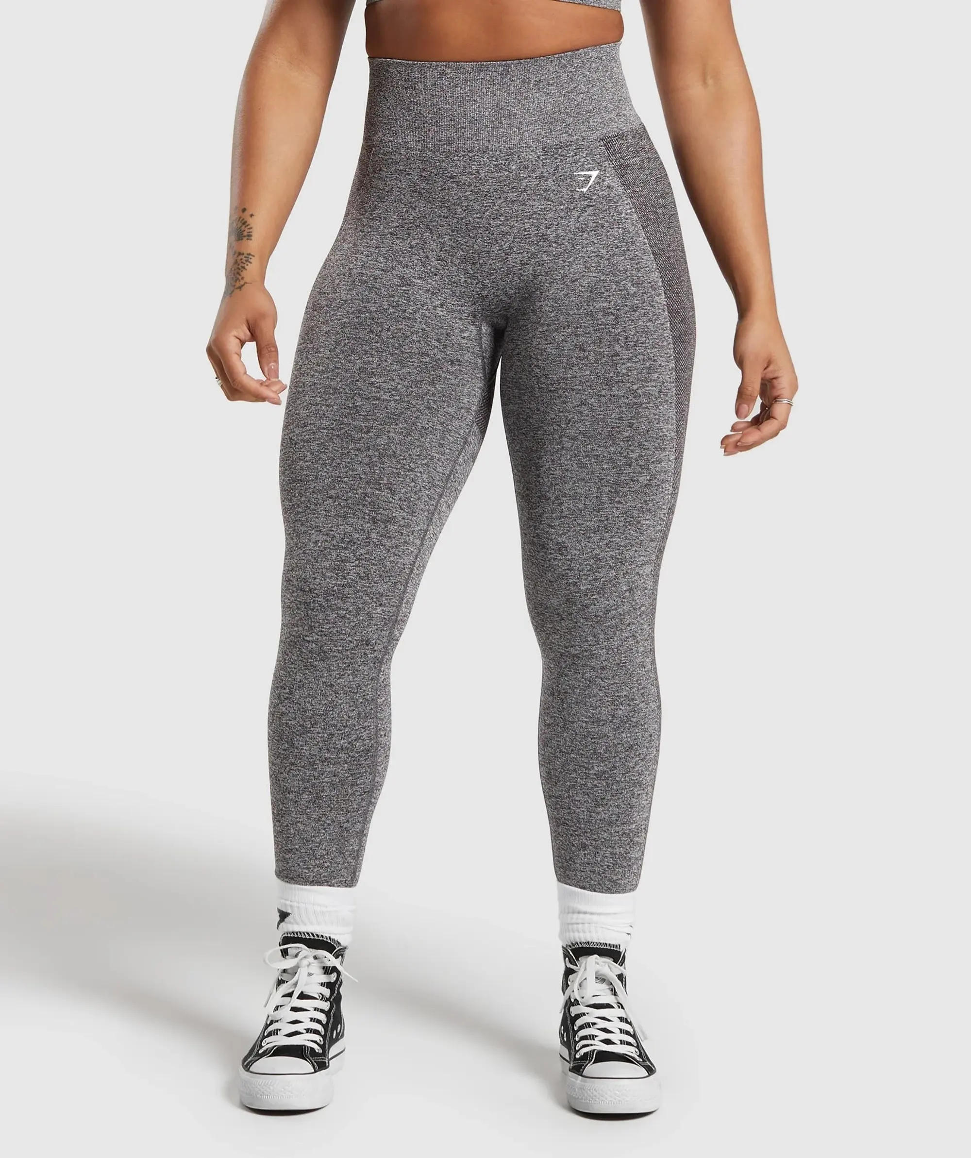 Gymshark Flex High Waisted Leggings - Greyed Purple/White