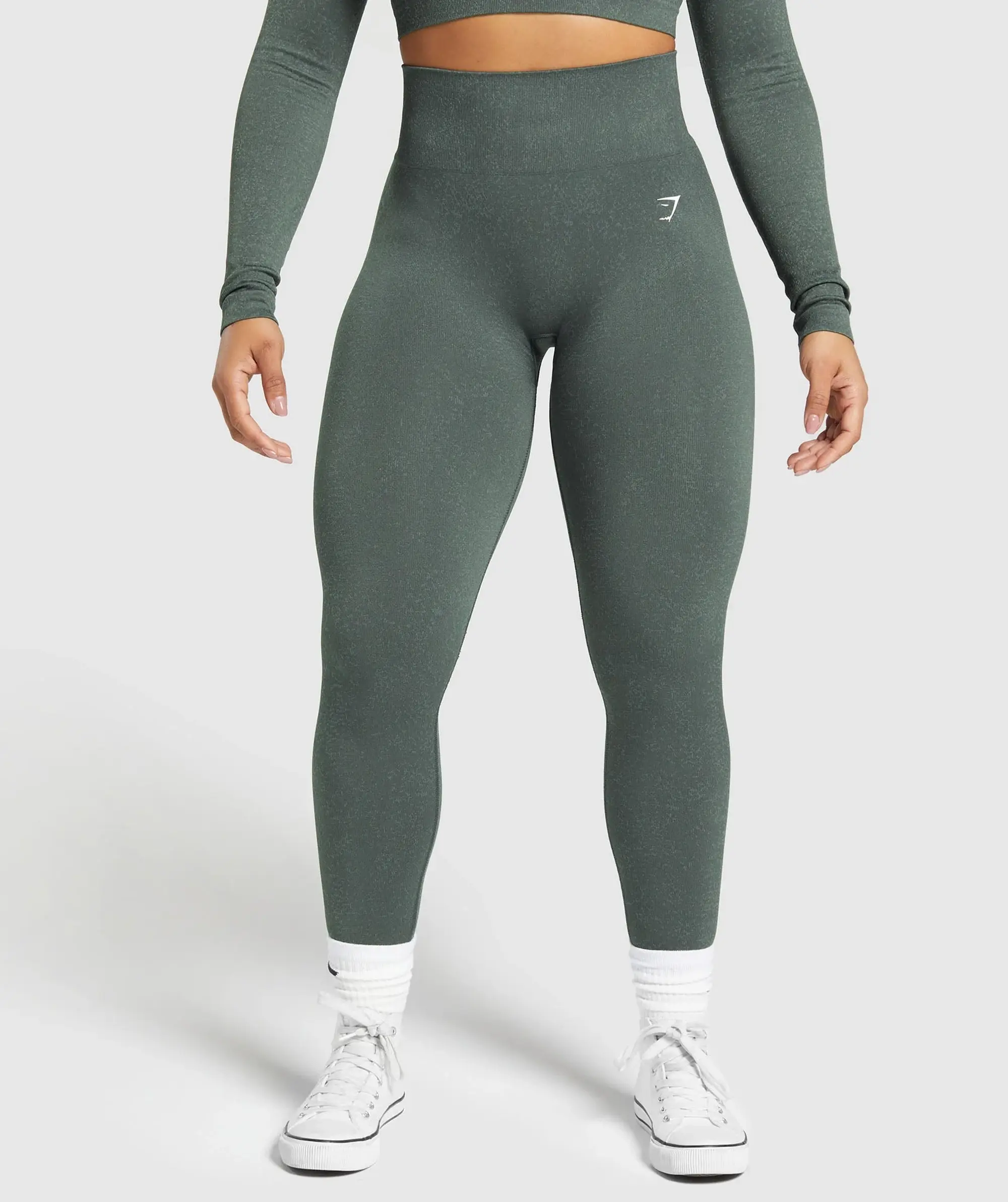 Gymshark Adapt Fleck Seamless Leggings - Slate Teal/Cargo Teal