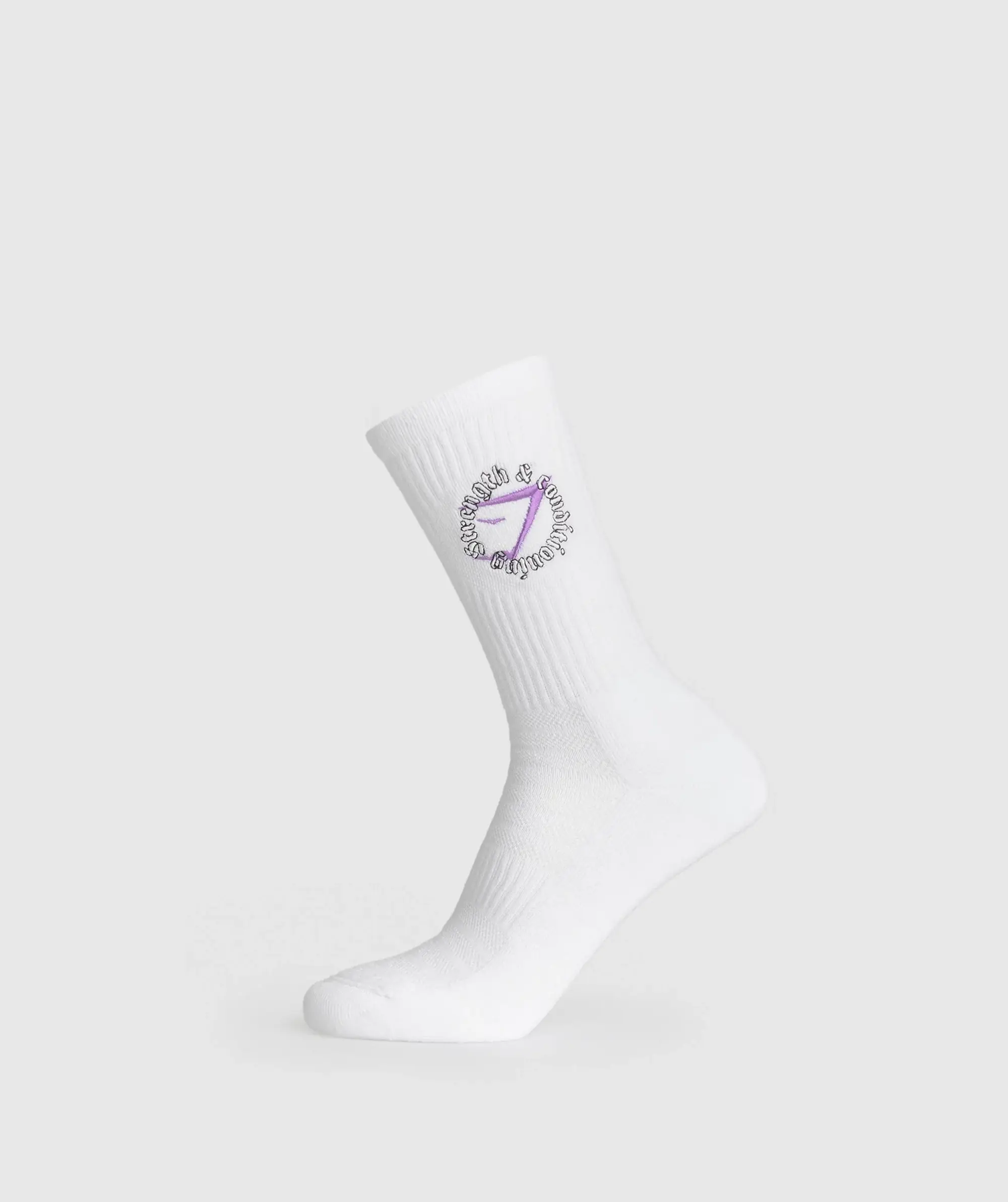 Gymshark Strength and Conditioning Crew Socks - White