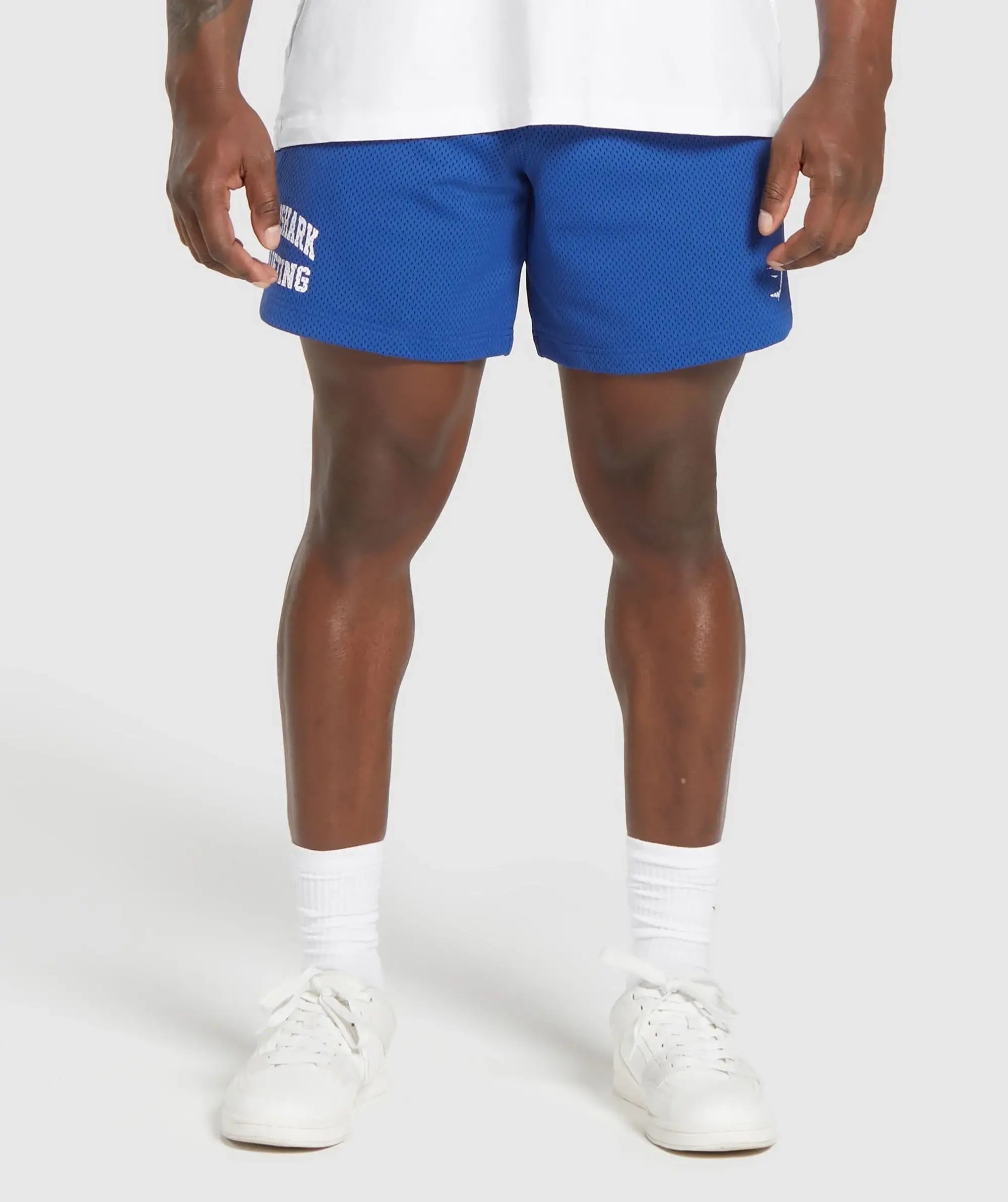 Gymshark Lifting Mesh 7 Shorts - Wave Blue