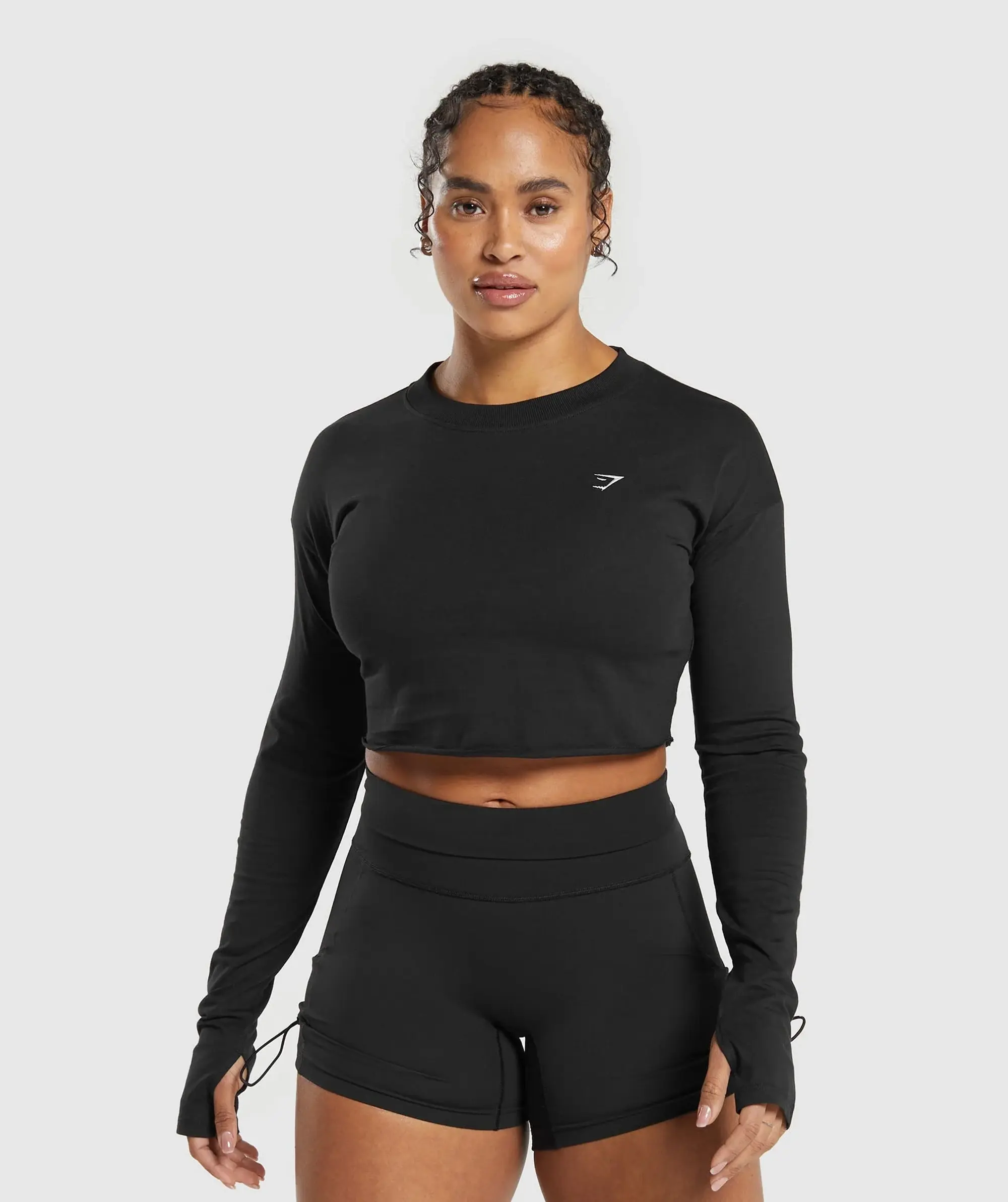 Gymshark Lifting Long Sleeve Crop Top - Black