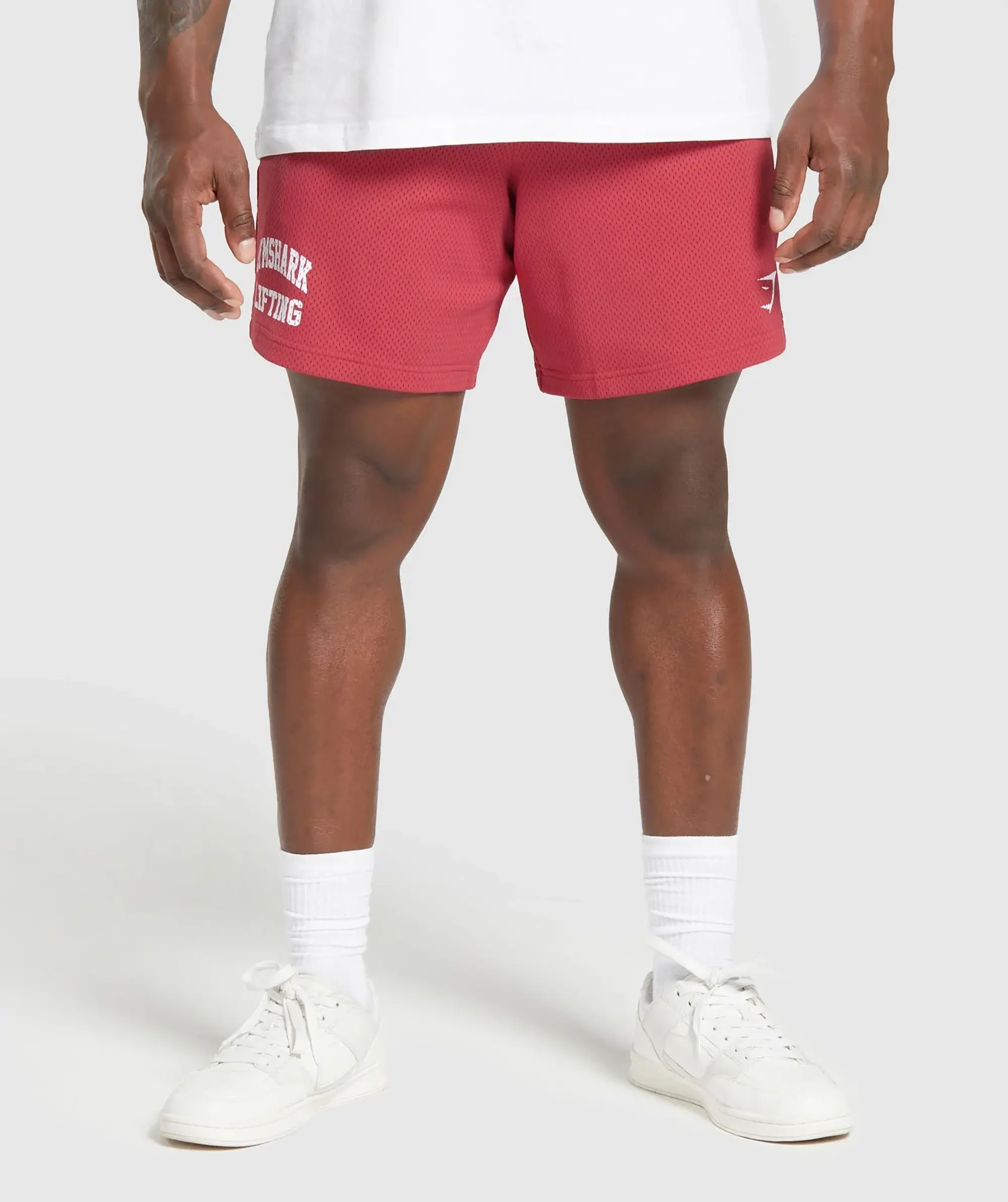 Gymshark Lifting Mesh 7 Shorts - Vintage Pink