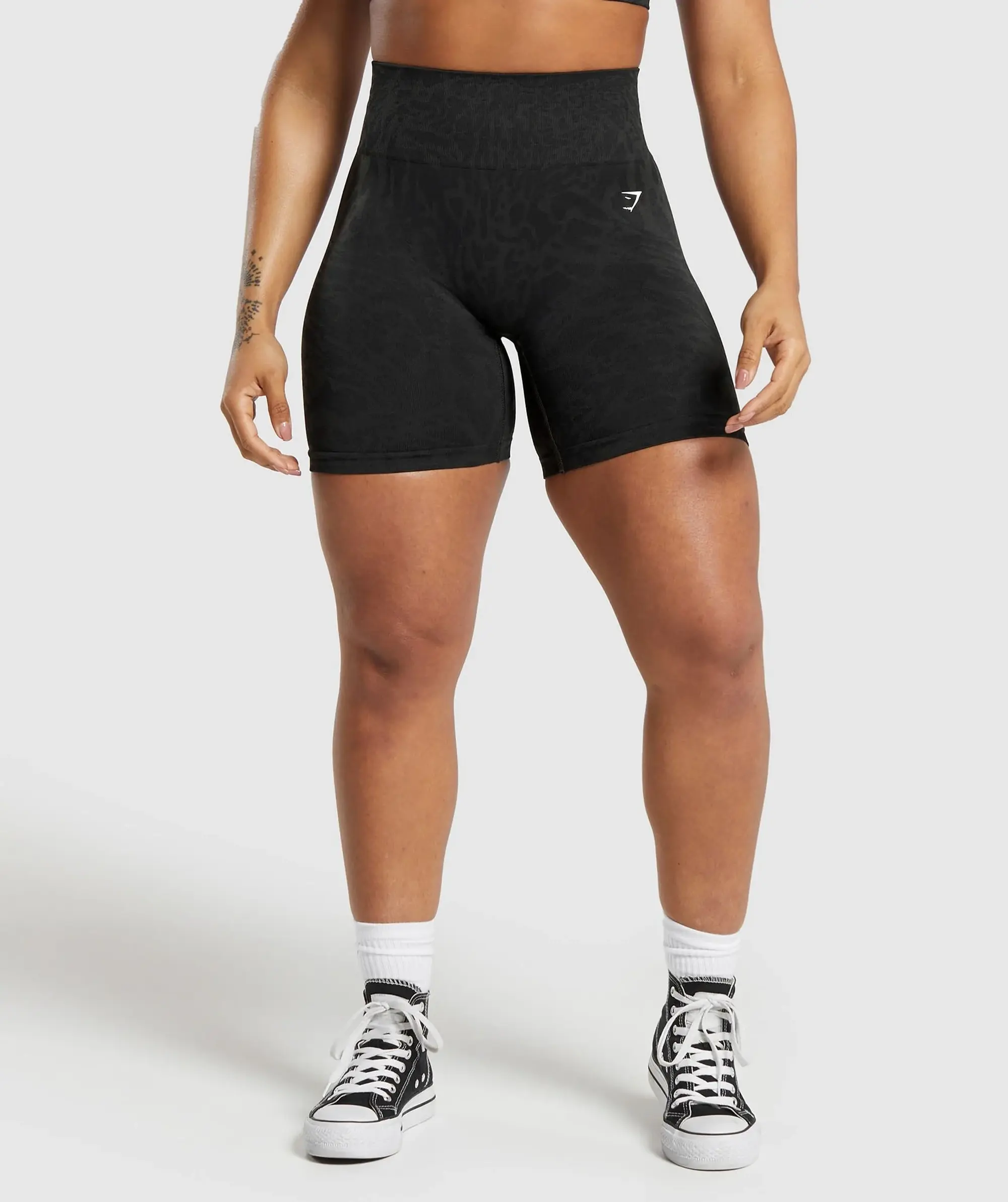 Gymshark Adapt Safari Tight Shorts - Black/Asphalt Grey