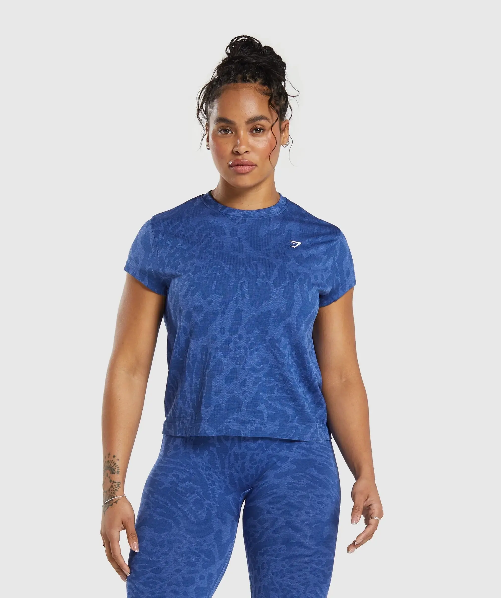 Gymshark Adapt Safari Seamless T-Shirt - Wave Blue/Iris Blue