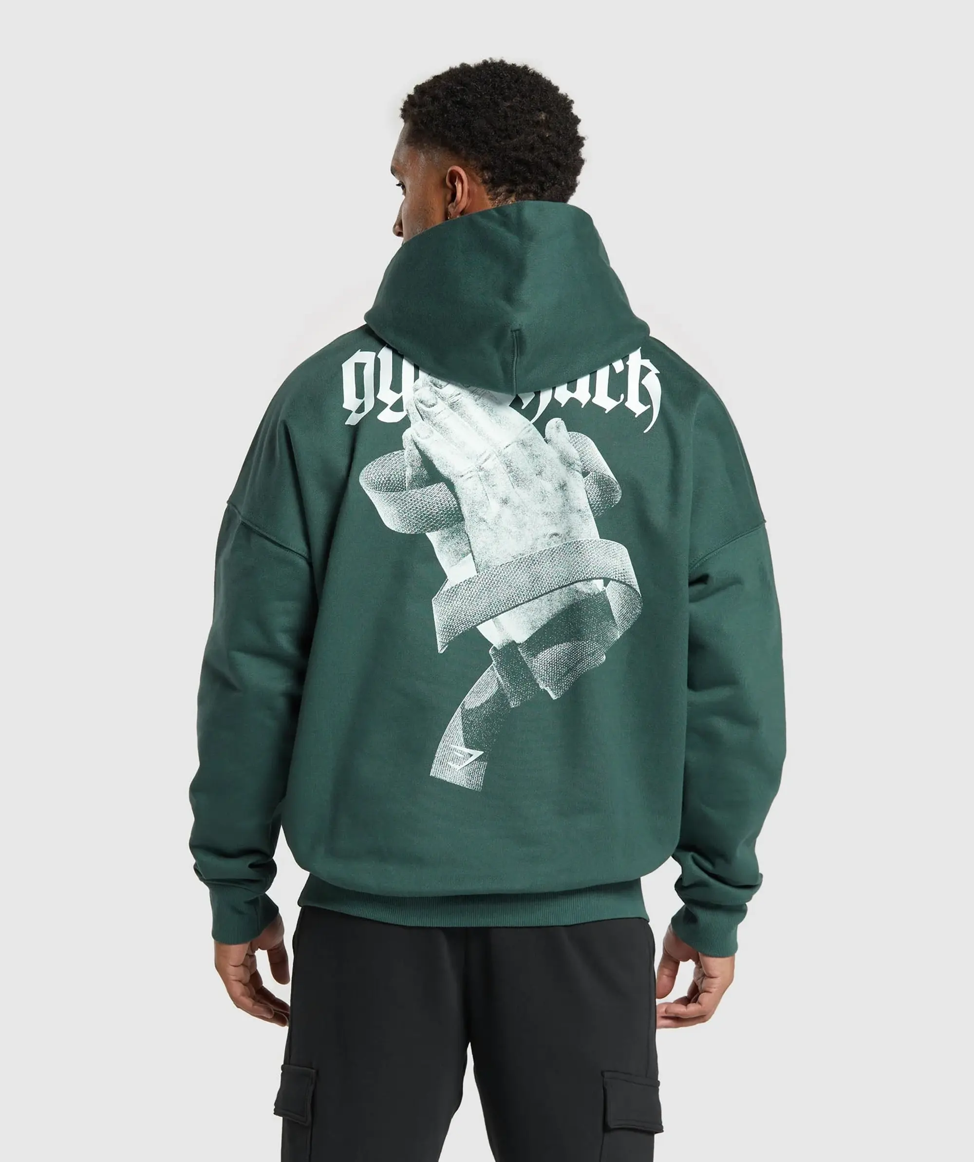 Gymshark Prayer Hands Hoodie - Fog Green