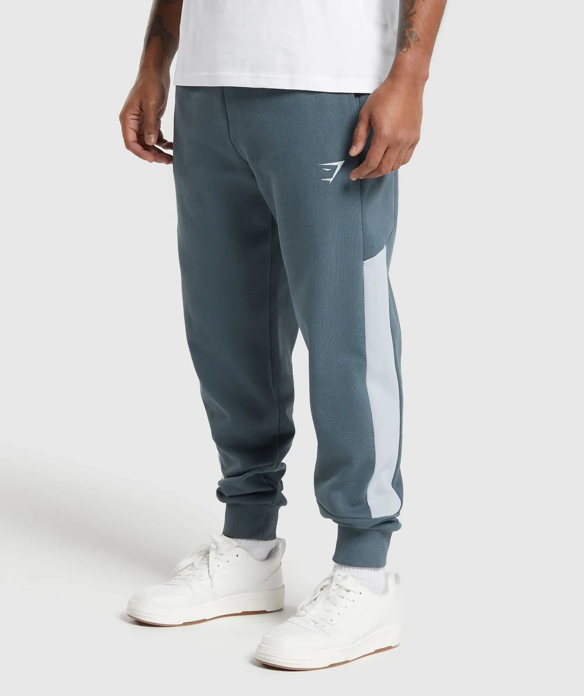 Gymshark Pique Joggers - Titanium Blue/Fresh Blue