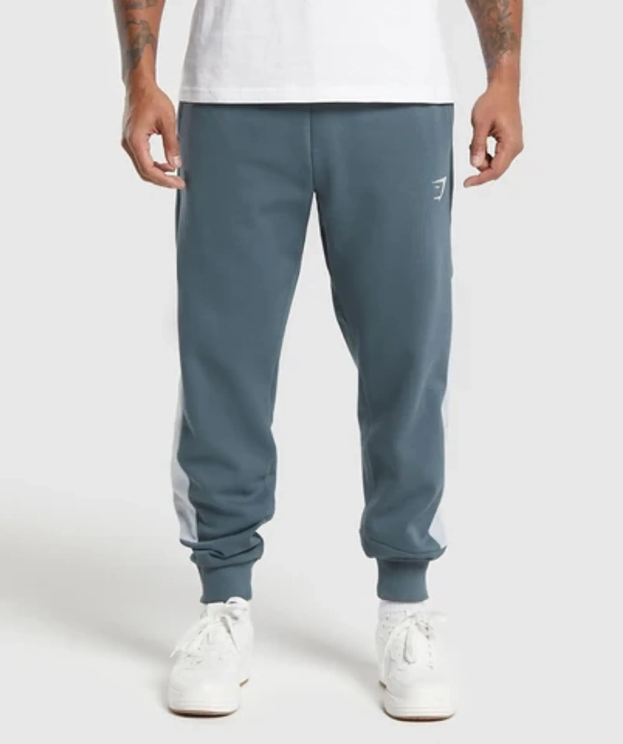 Gymshark Pique Joggers - Titanium Blue/Fresh Blue