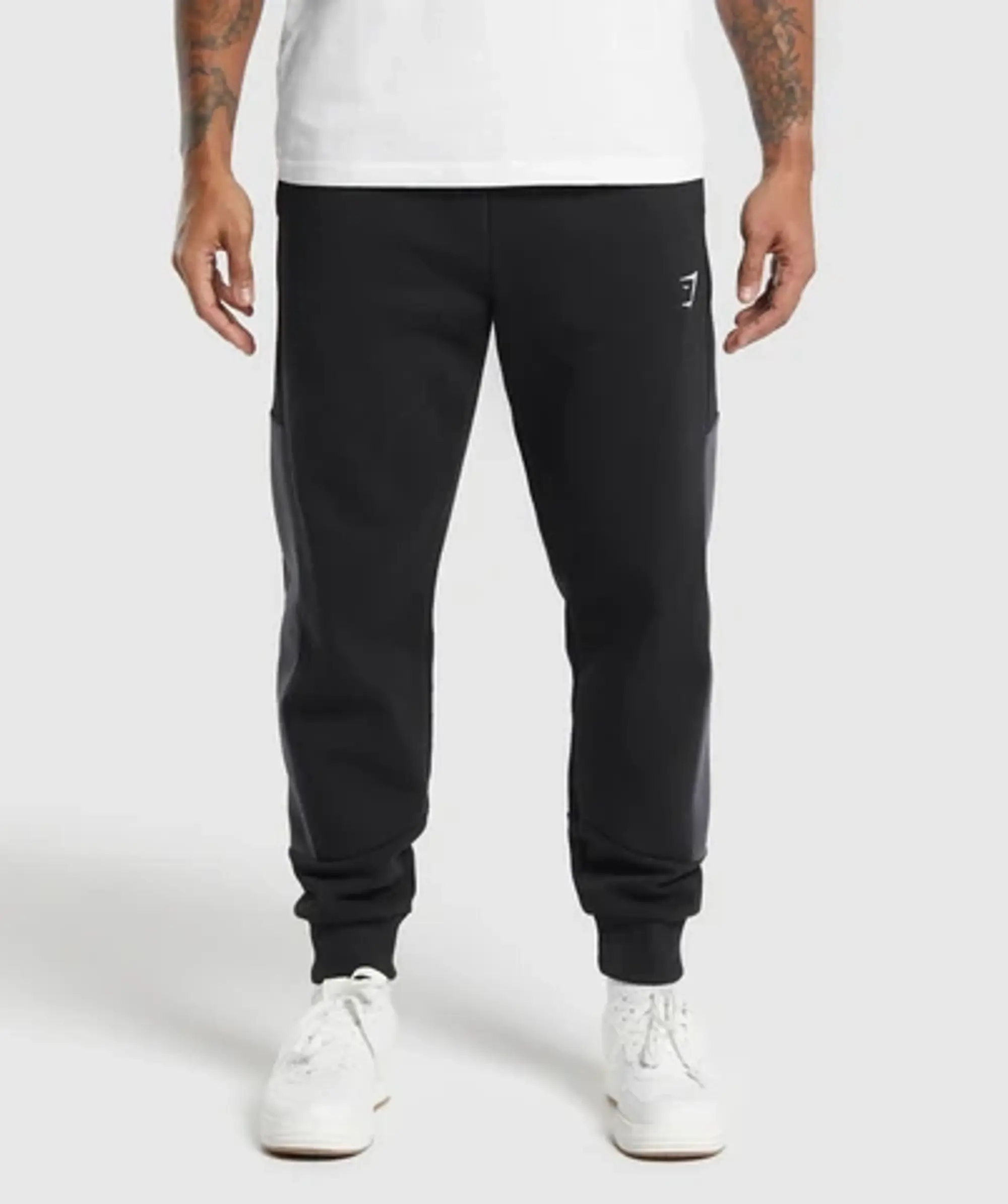 Gymshark Pique Joggers - Black/Onyx Grey