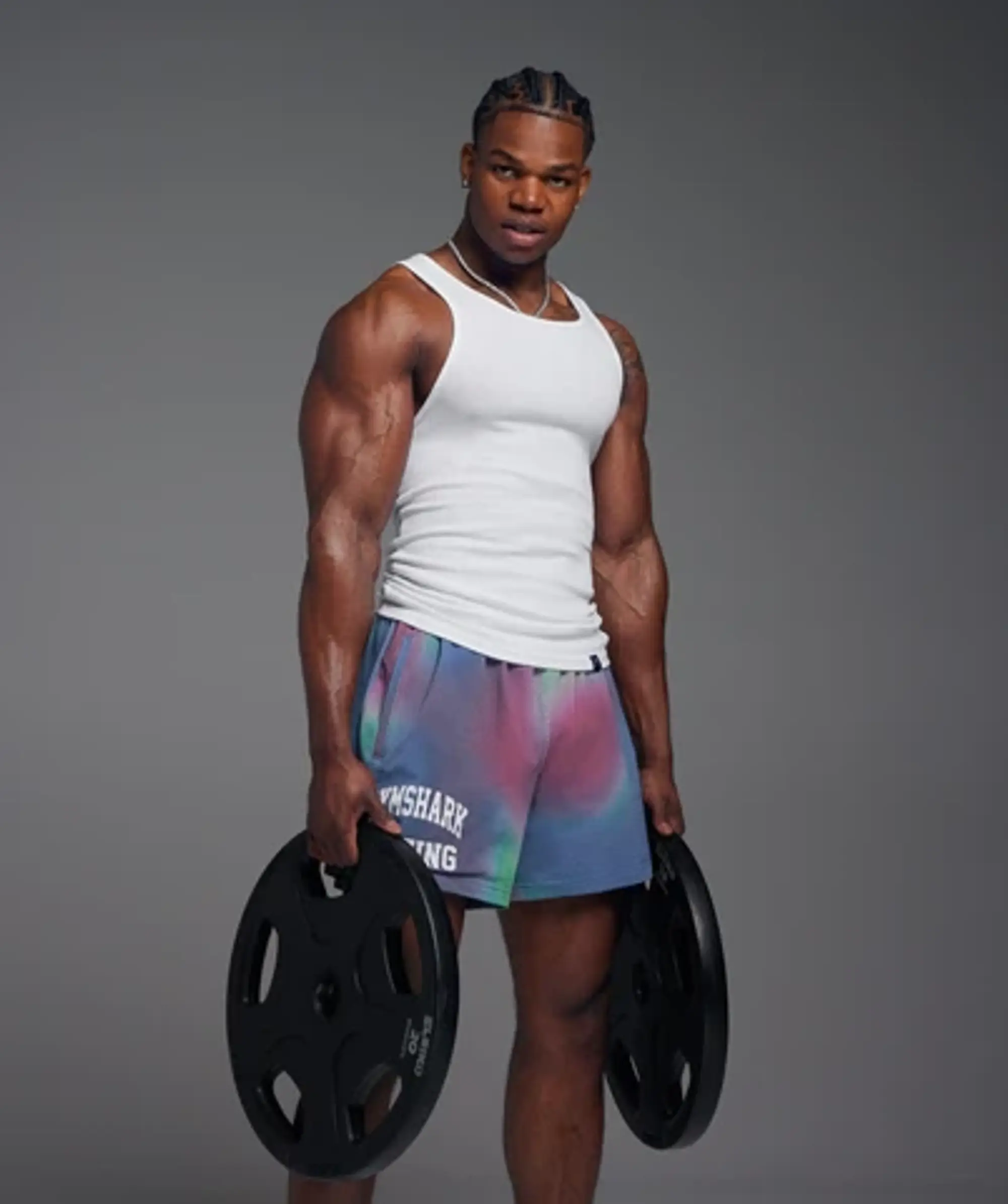Gymshark Printed Lifting Mesh 5 Shorts - White