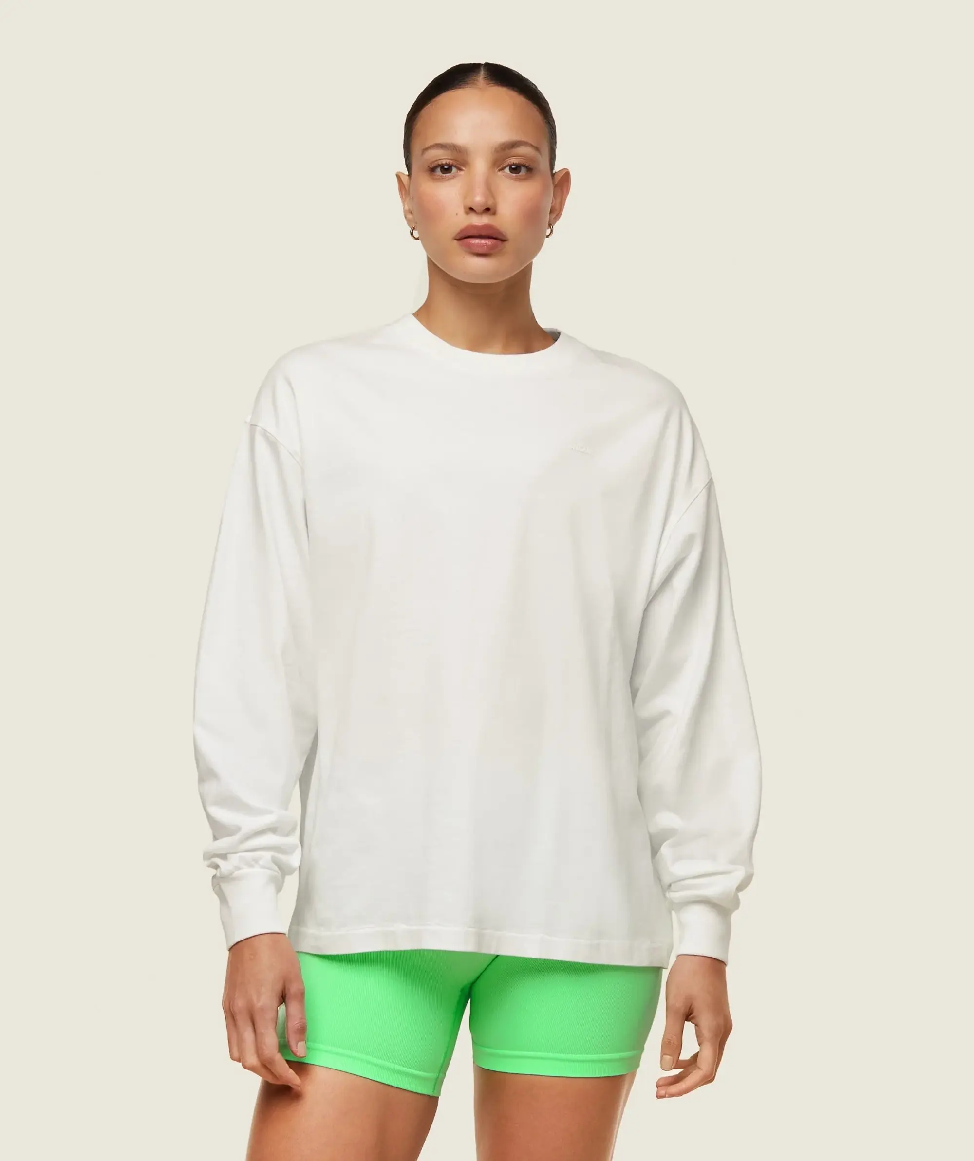 Gymshark everywear Long Sleeve Top - Soft White