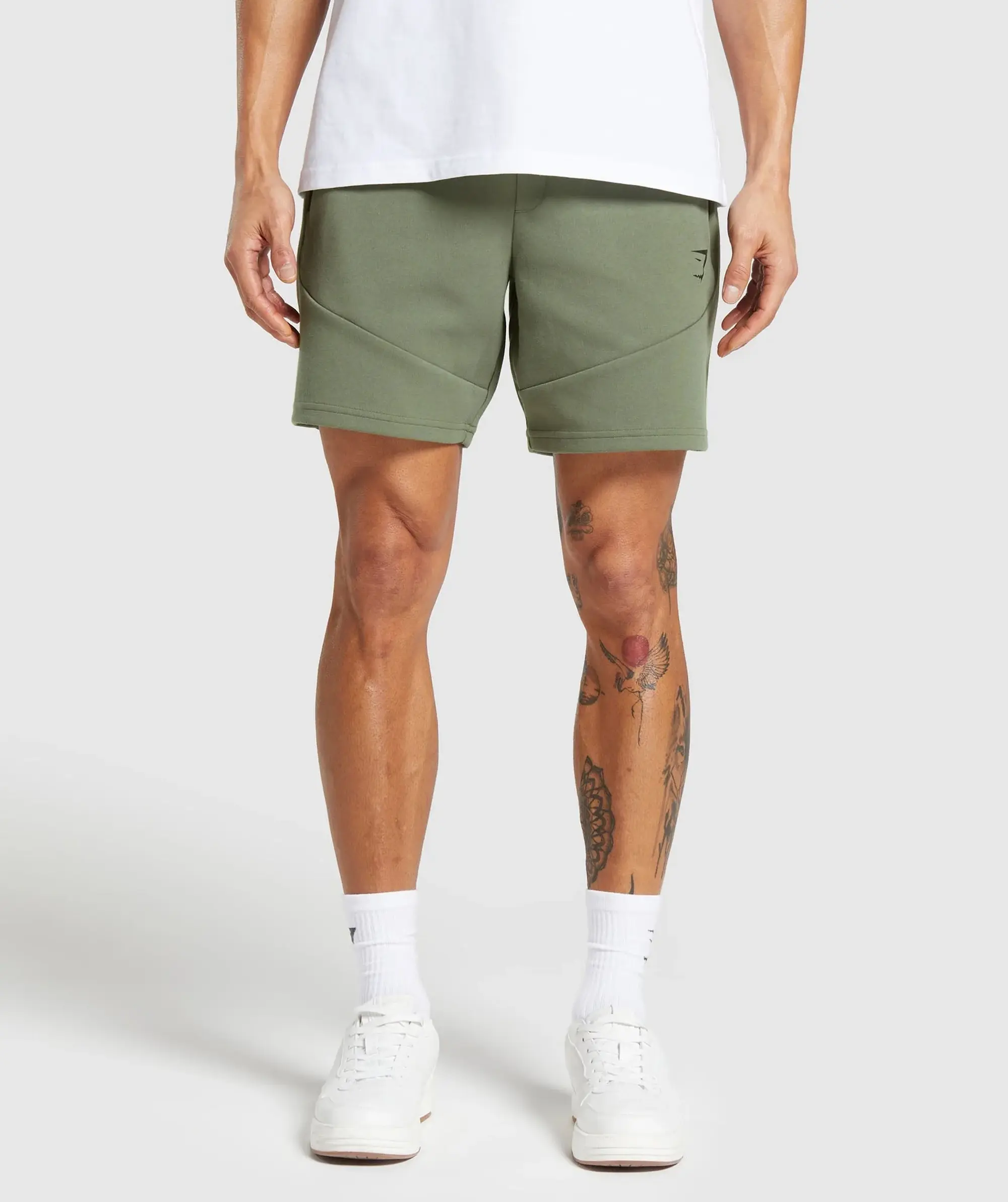 Gymshark Interlock Tech 6 Shorts - Base Green