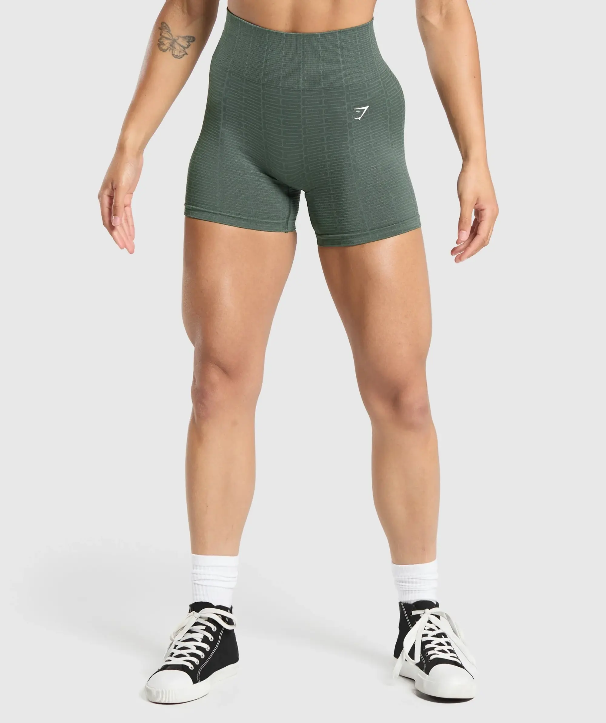 Gymshark Adapt Monogram Seamless Shorts - Slate Teal/Cargo Teal