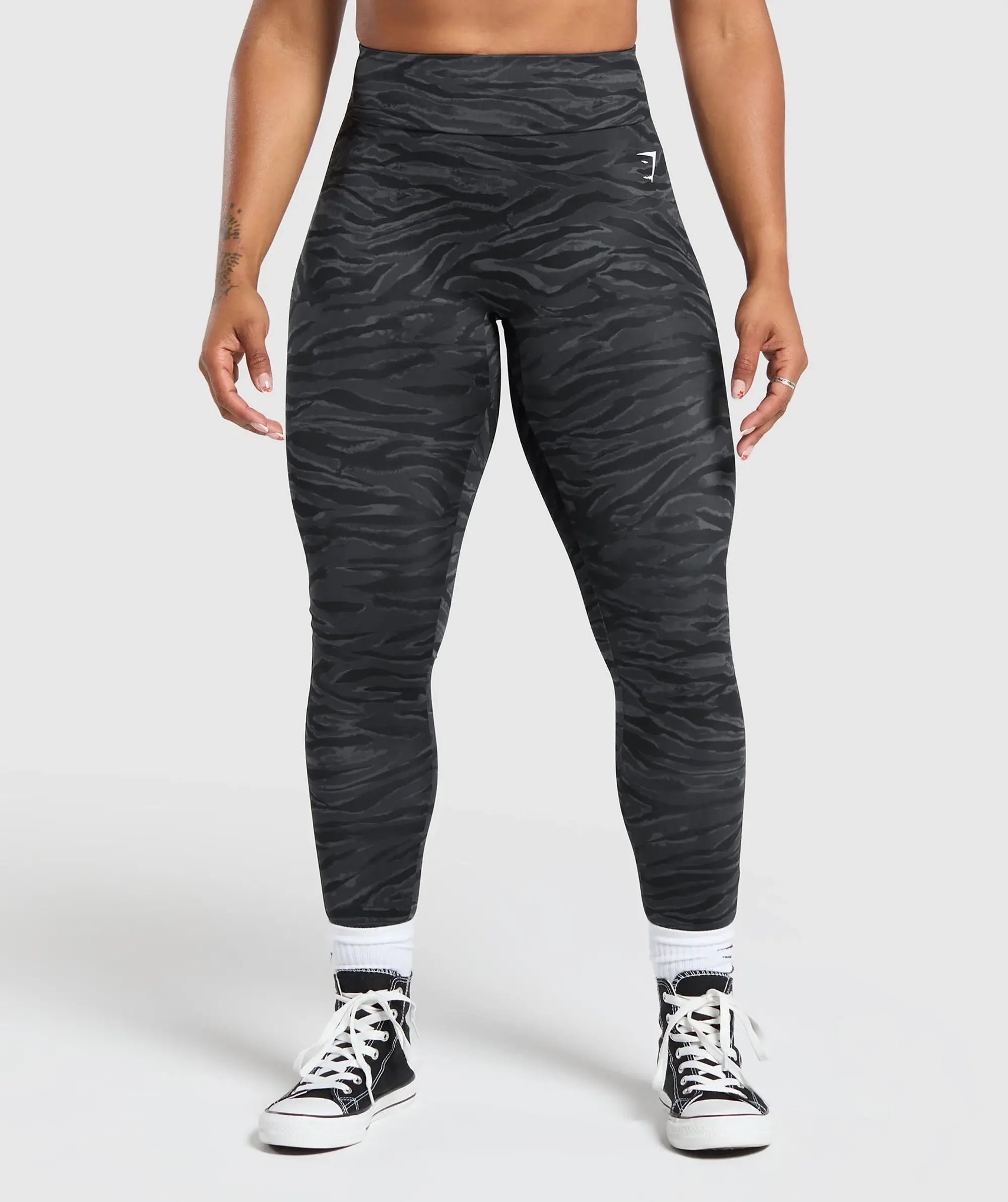 Gymshark GS Power Leggings - Asphalt Grey Print