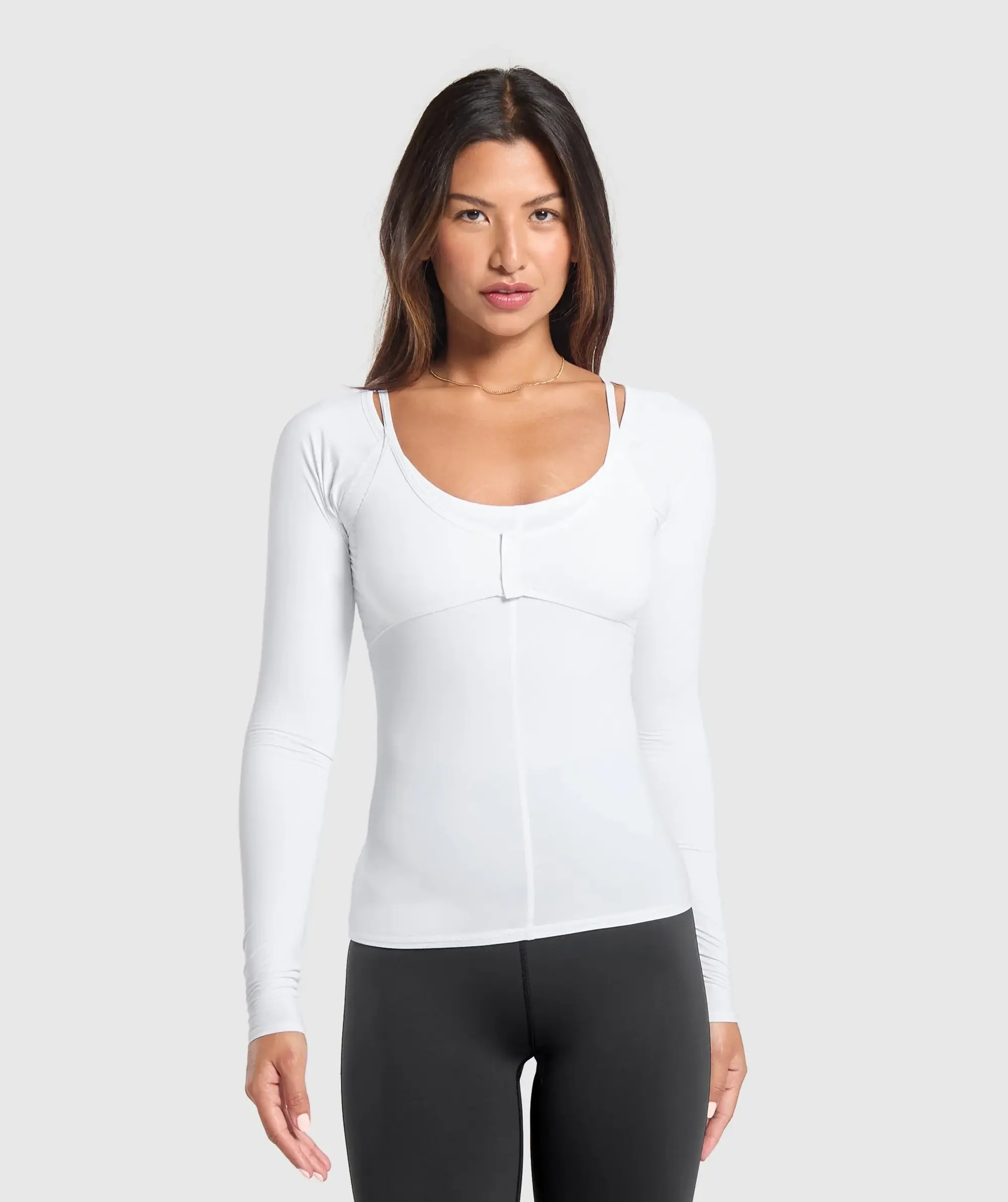 Gymshark Rest Day Buttery Soft Long Sleeve Top - White