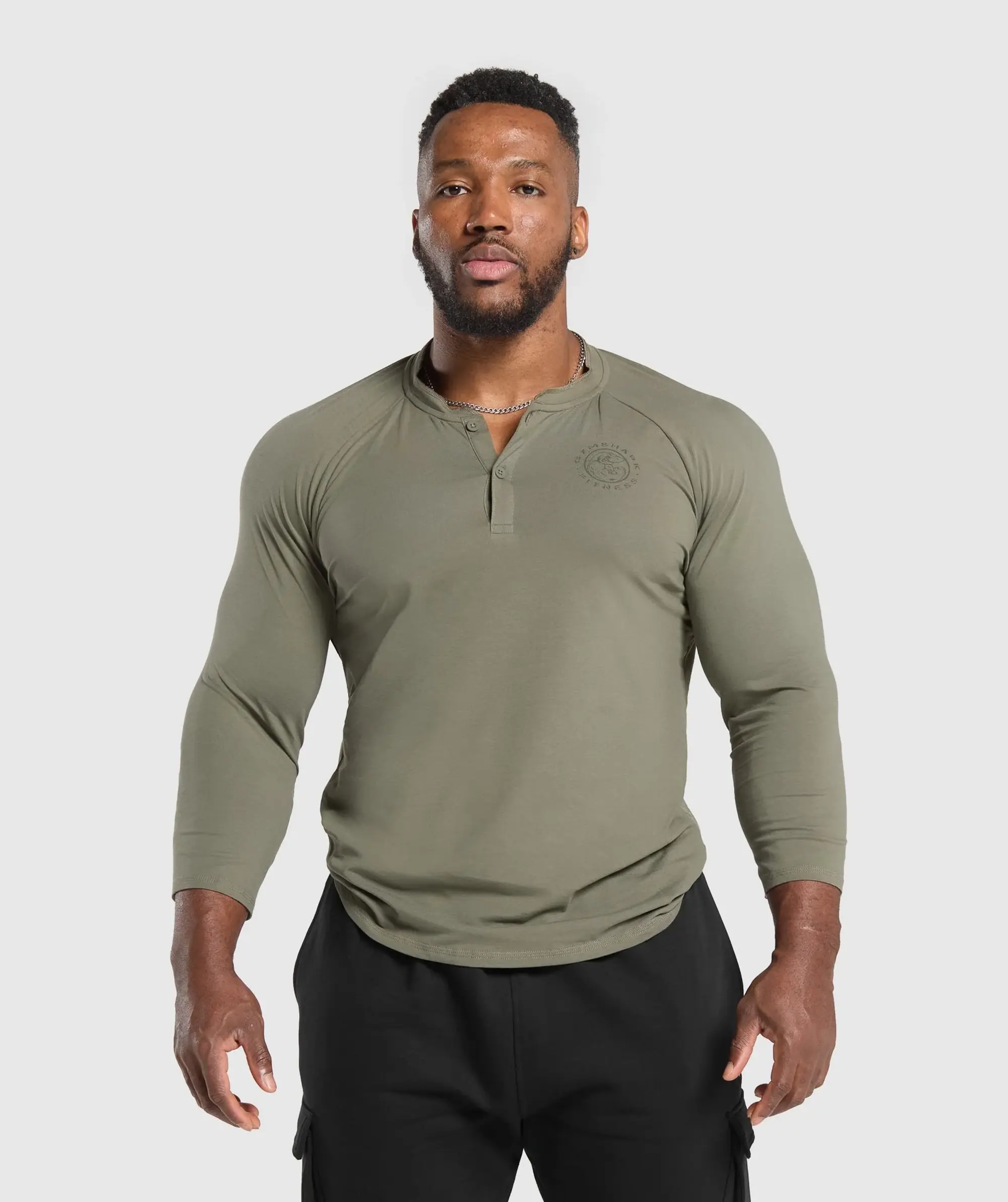 Gymshark Legacy Henley - Base Green