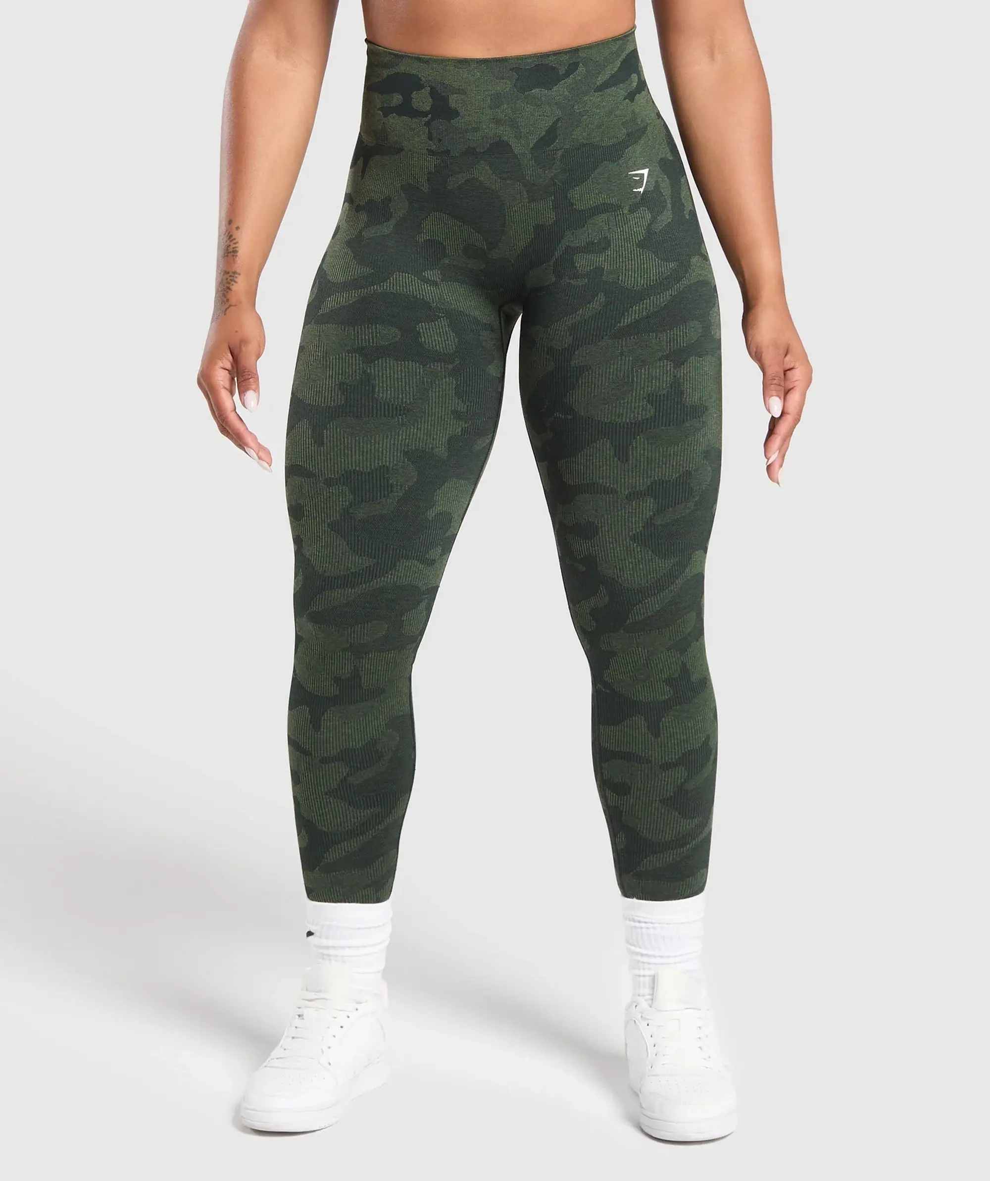 Gymshark Adapt Camo Seamless Leggings - Victory Green/ Force Green