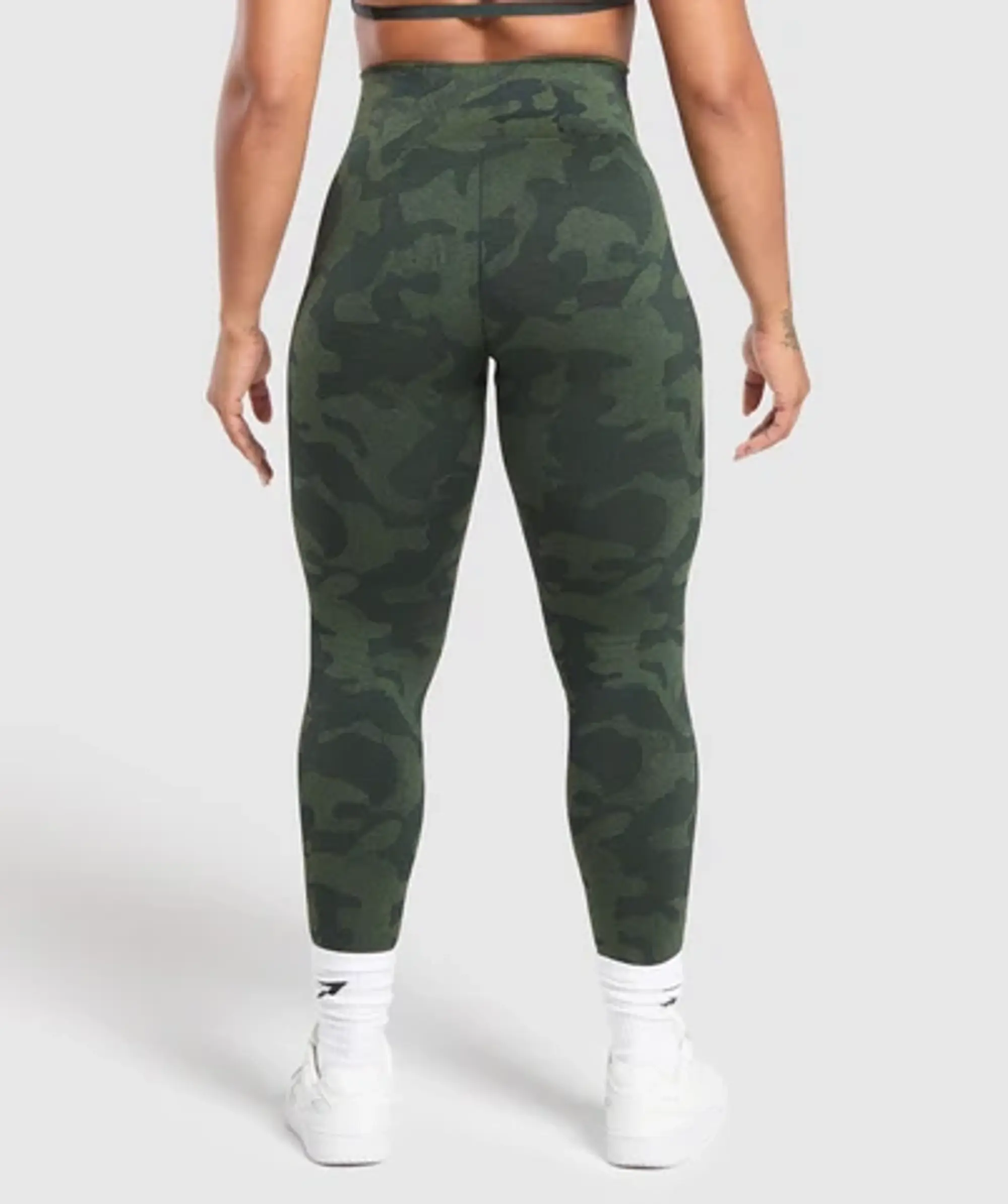 Gymshark Adapt Camo Seamless Leggings - Victory Green/ Force Green