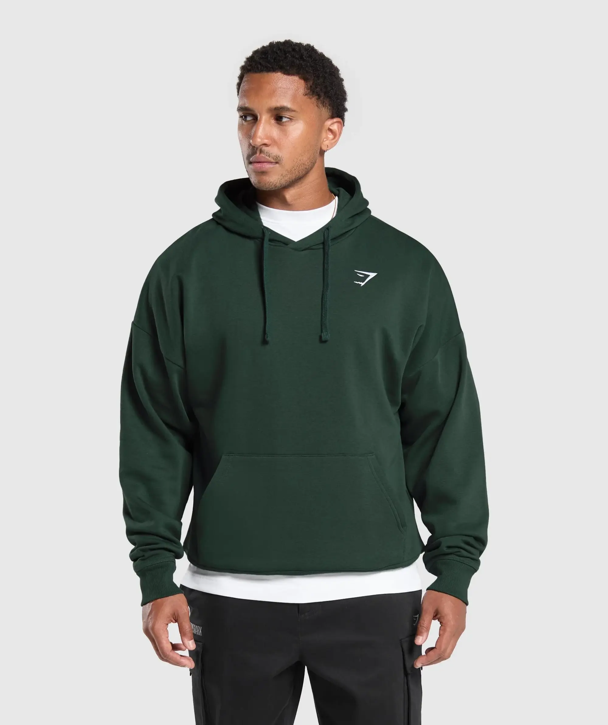 Gymshark Crest Oversized Hoodie - Victory Green