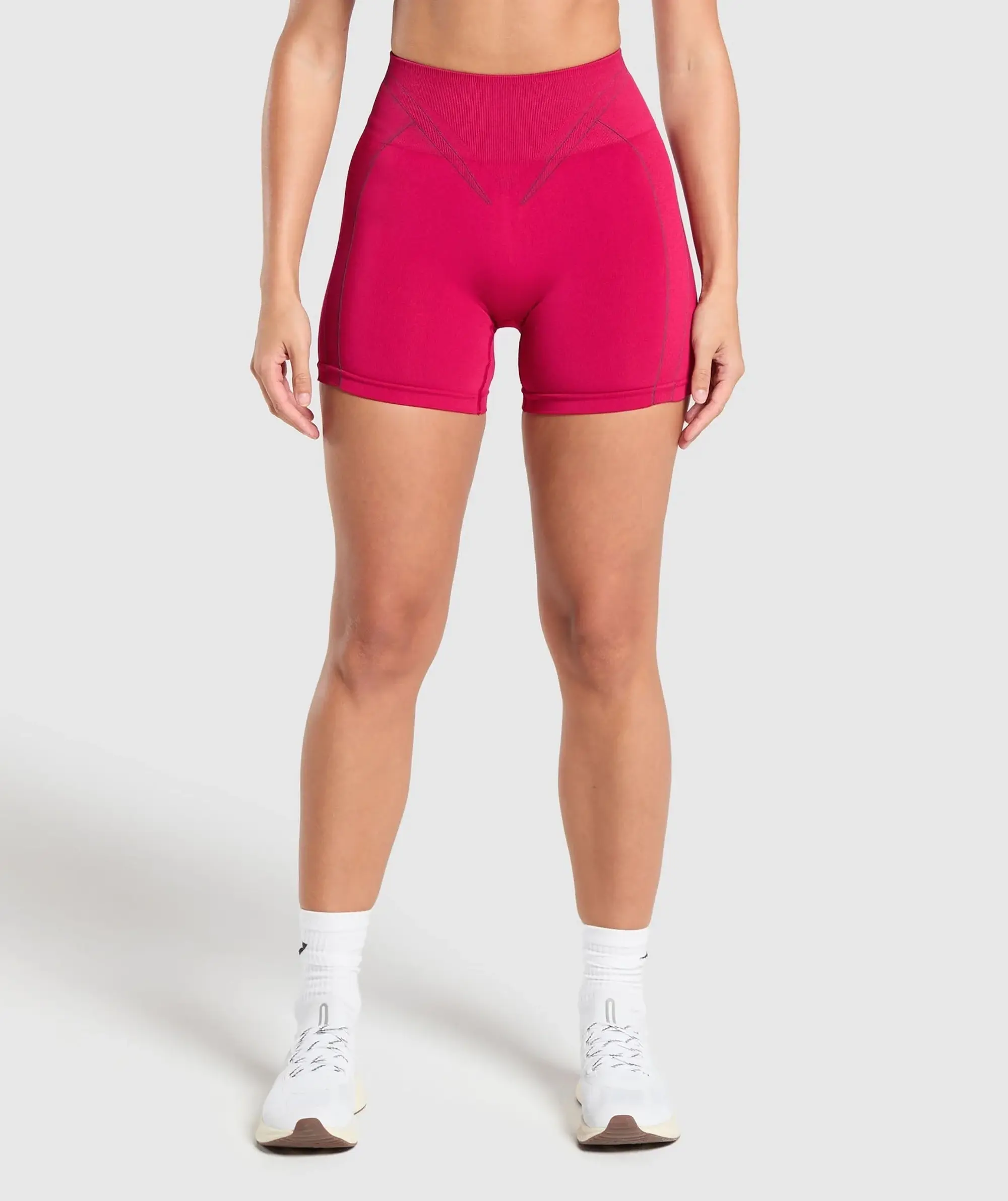 Gymshark Apex Contrast Shorts - Build Pink/Asphalt Grey