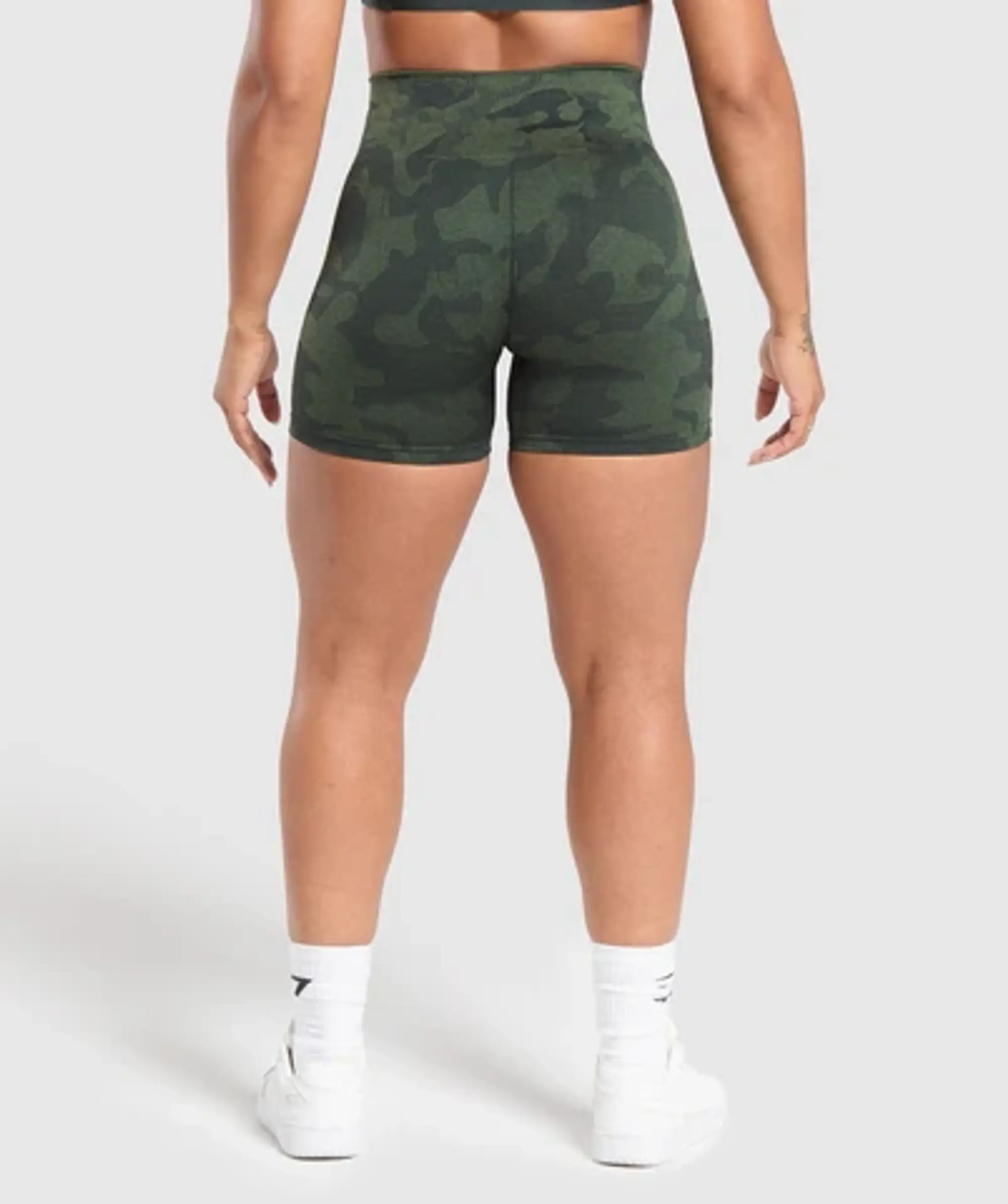 Gymshark Adapt Camo Seamless Shorts - Victory Green/ Force Green