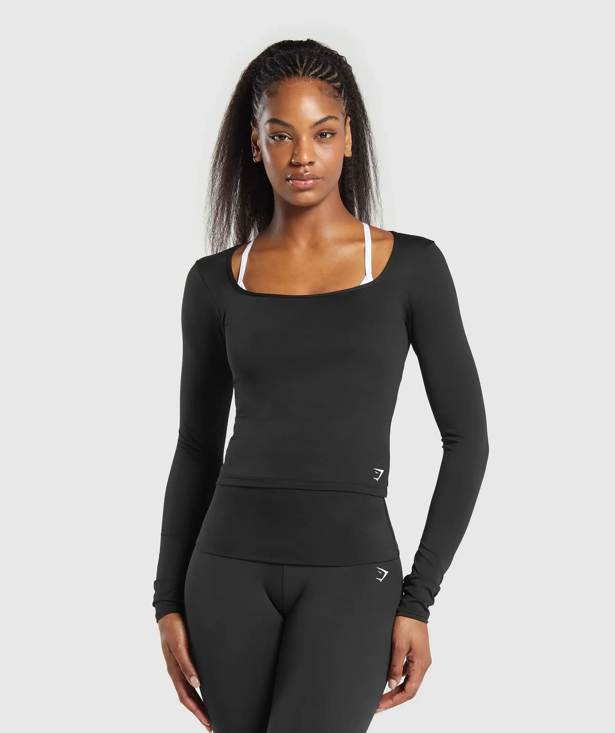 Gymshark Everyday Long Sleeve Midi Top - Black