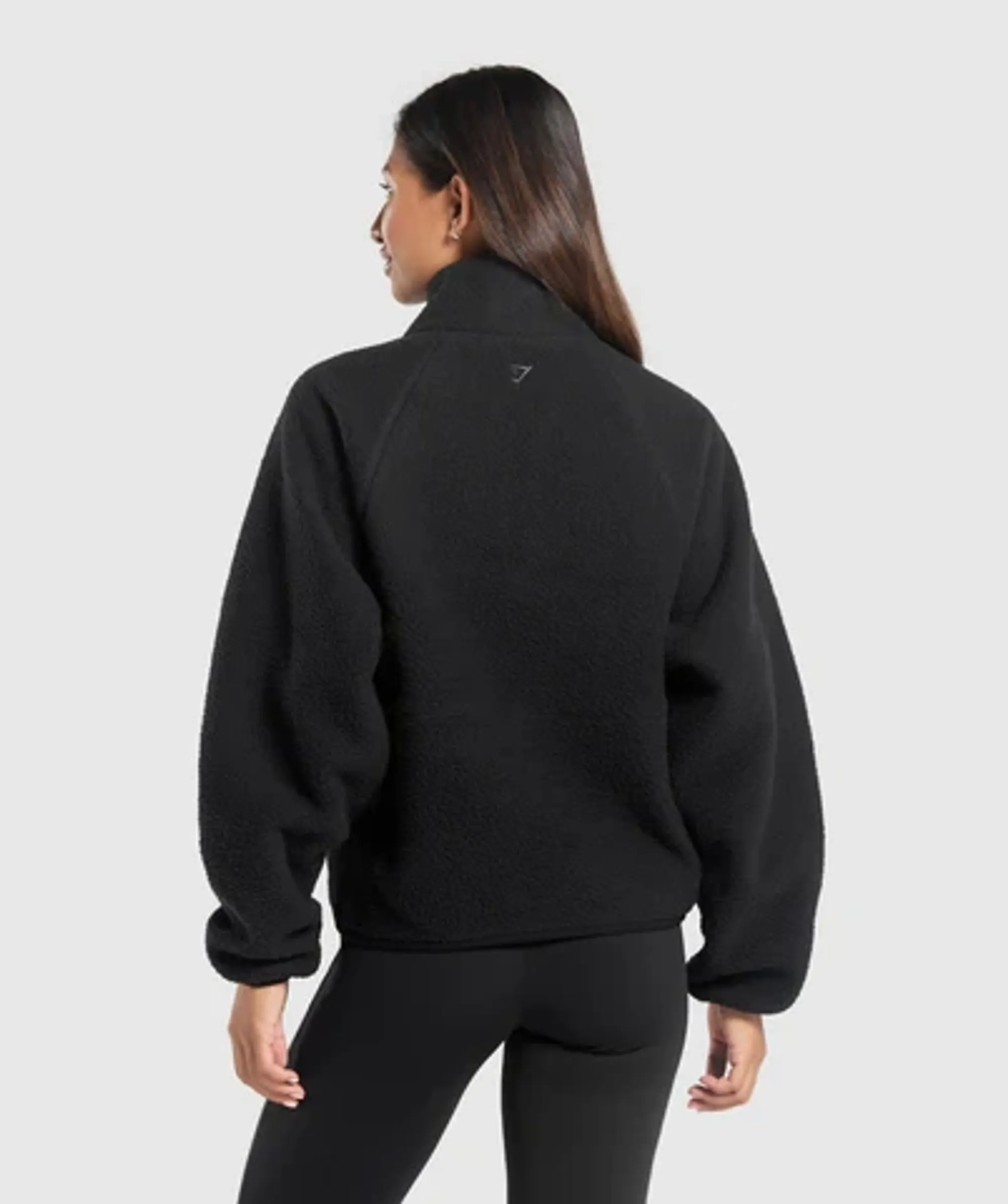 Gymshark Sherpa 1/4 Zip - Black | 5063168904585 | FOOTY.COM