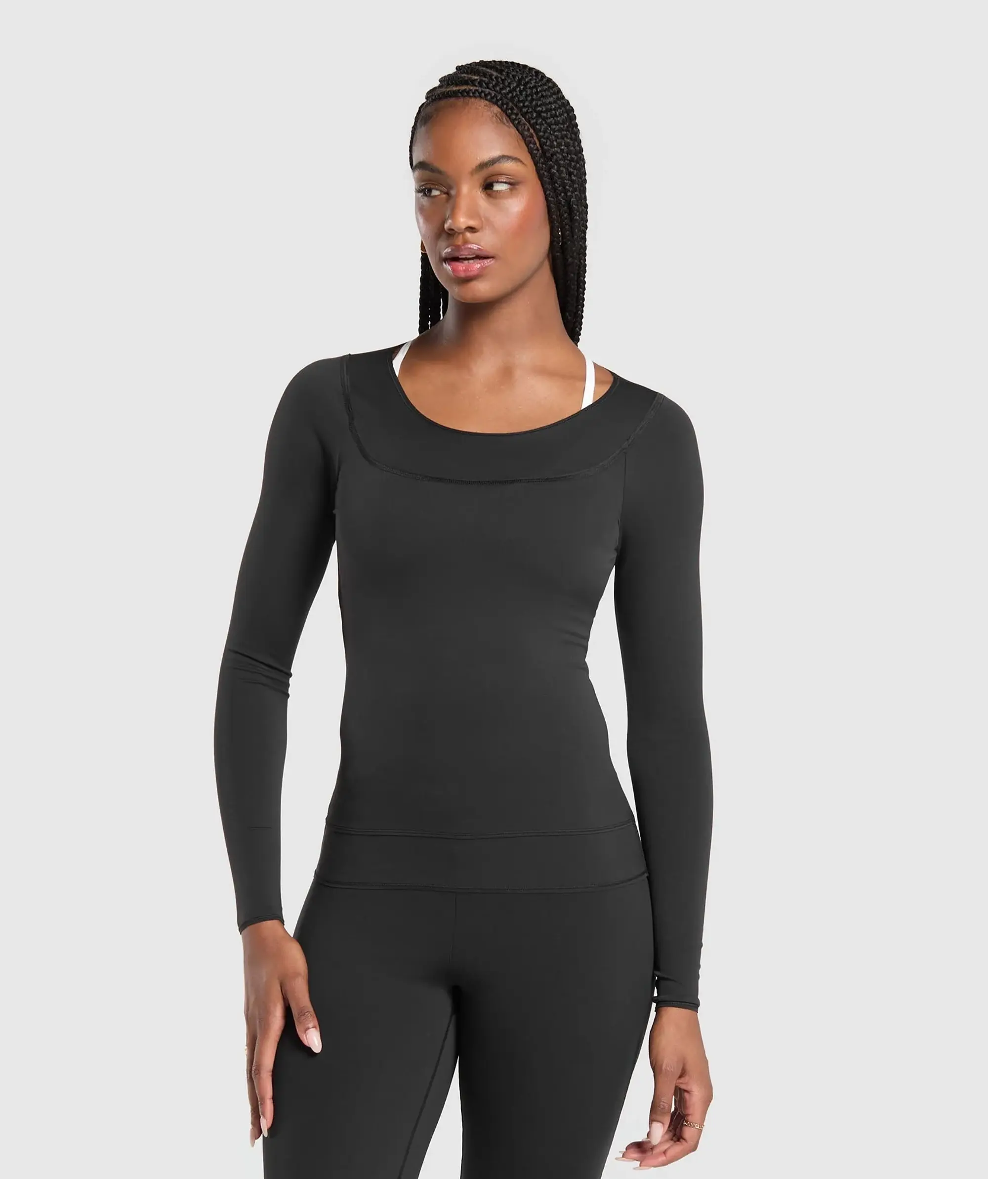 Gymshark Rest Day Luxe Long Sleeve Top - Black