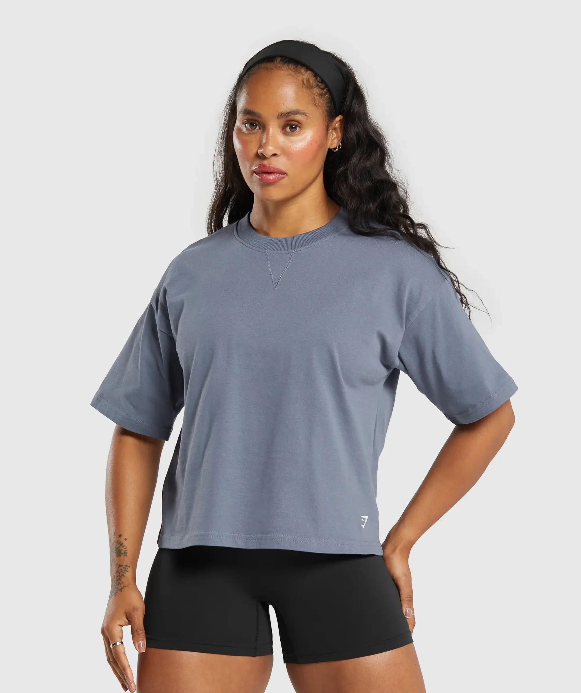 Gymshark Heavyweight Cotton T-Shirt - Iron Blue
