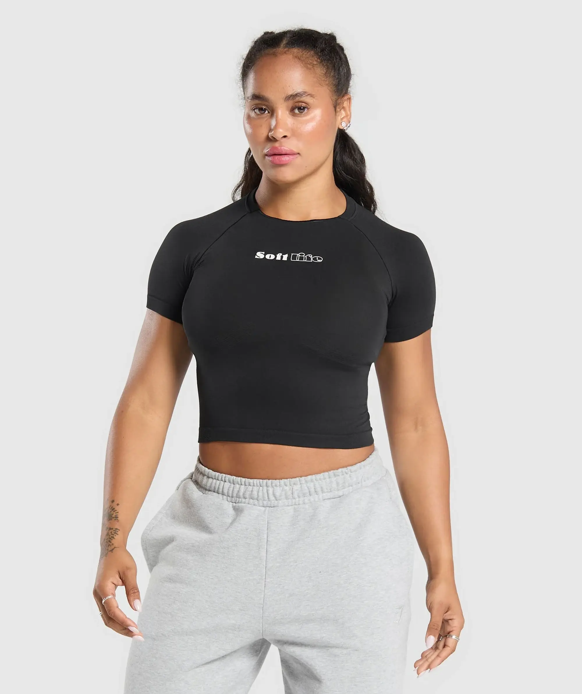 Gymshark Soft Life Baby Tee - Black