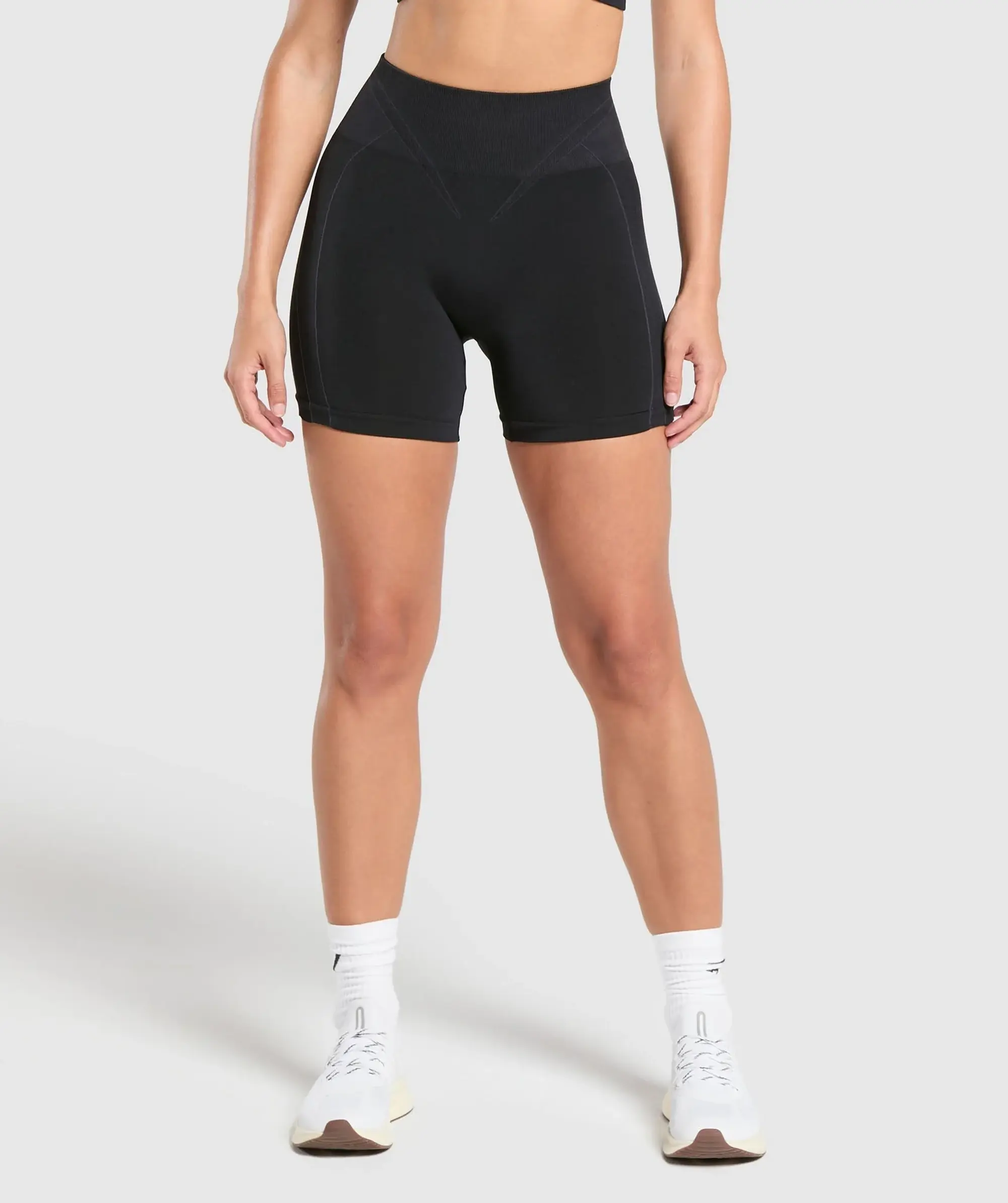 Gymshark Apex Contrast Shorts - Black/Brushed Grey