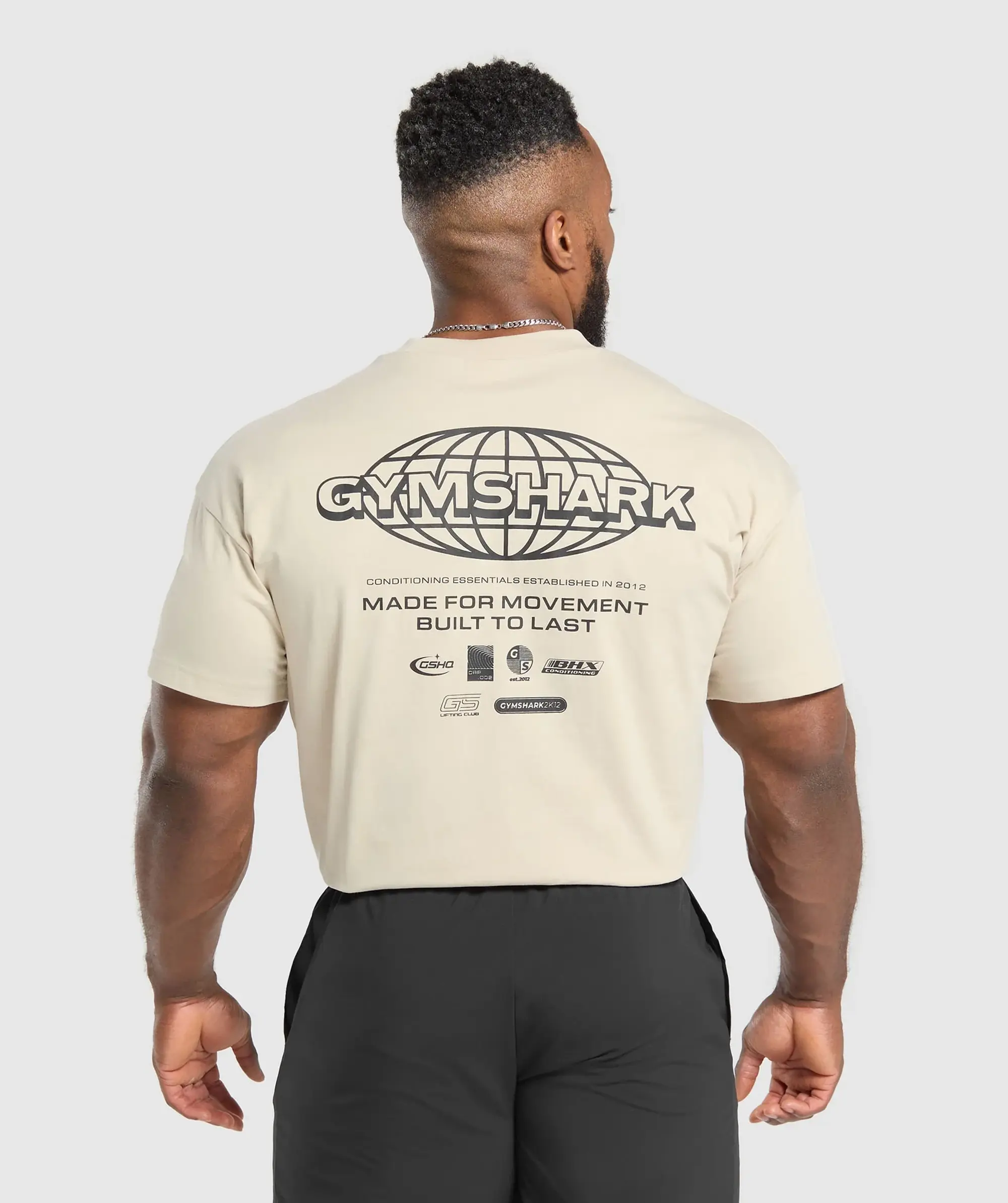 Gymshark Worldwide T-Shirt - Cream Beige