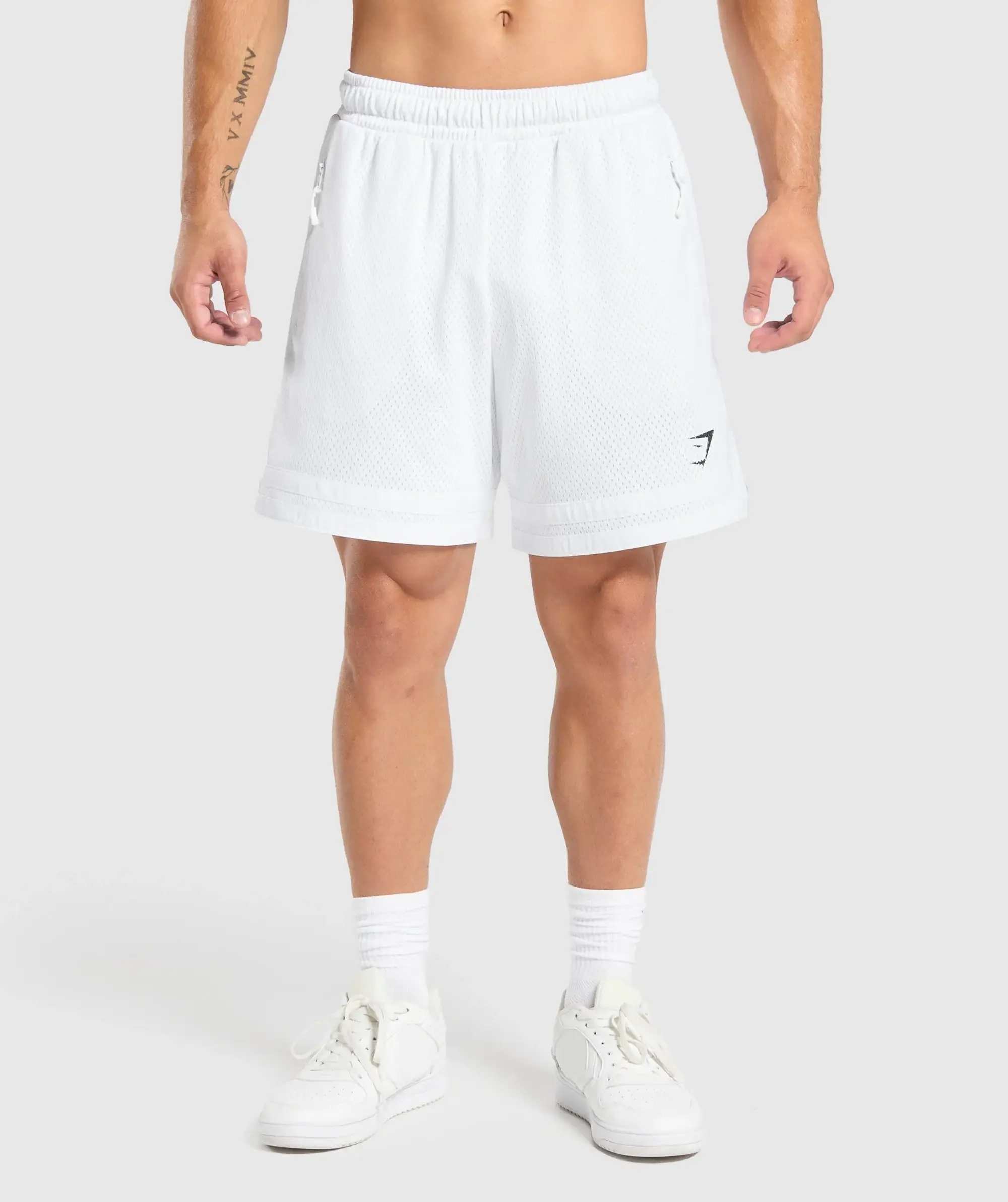 Gymshark Varsity Mesh Shorts - White