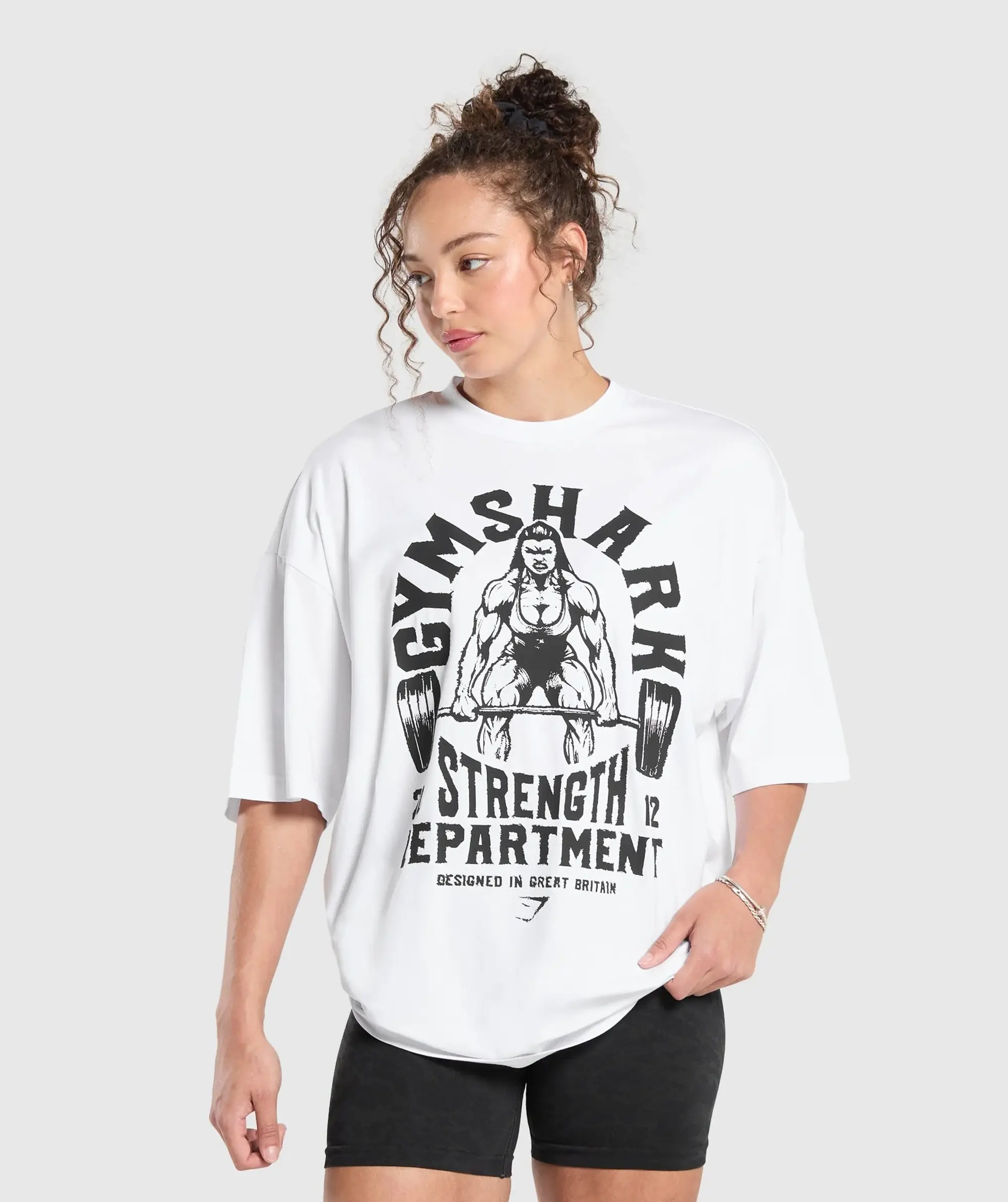 Gymshark Strength Department Graphic T-Shirt - White