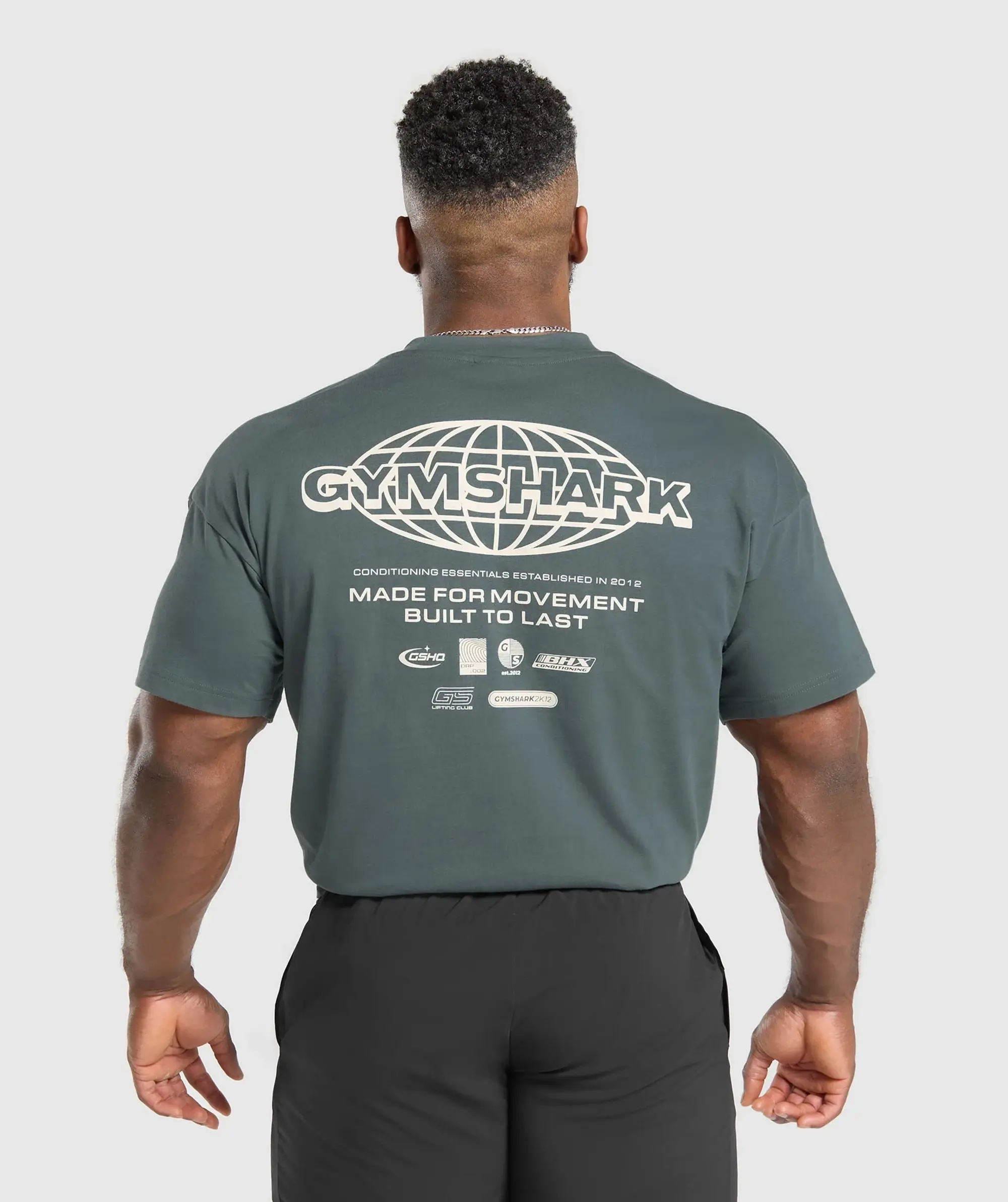 Gymshark Worldwide T-Shirt - Strong Grey