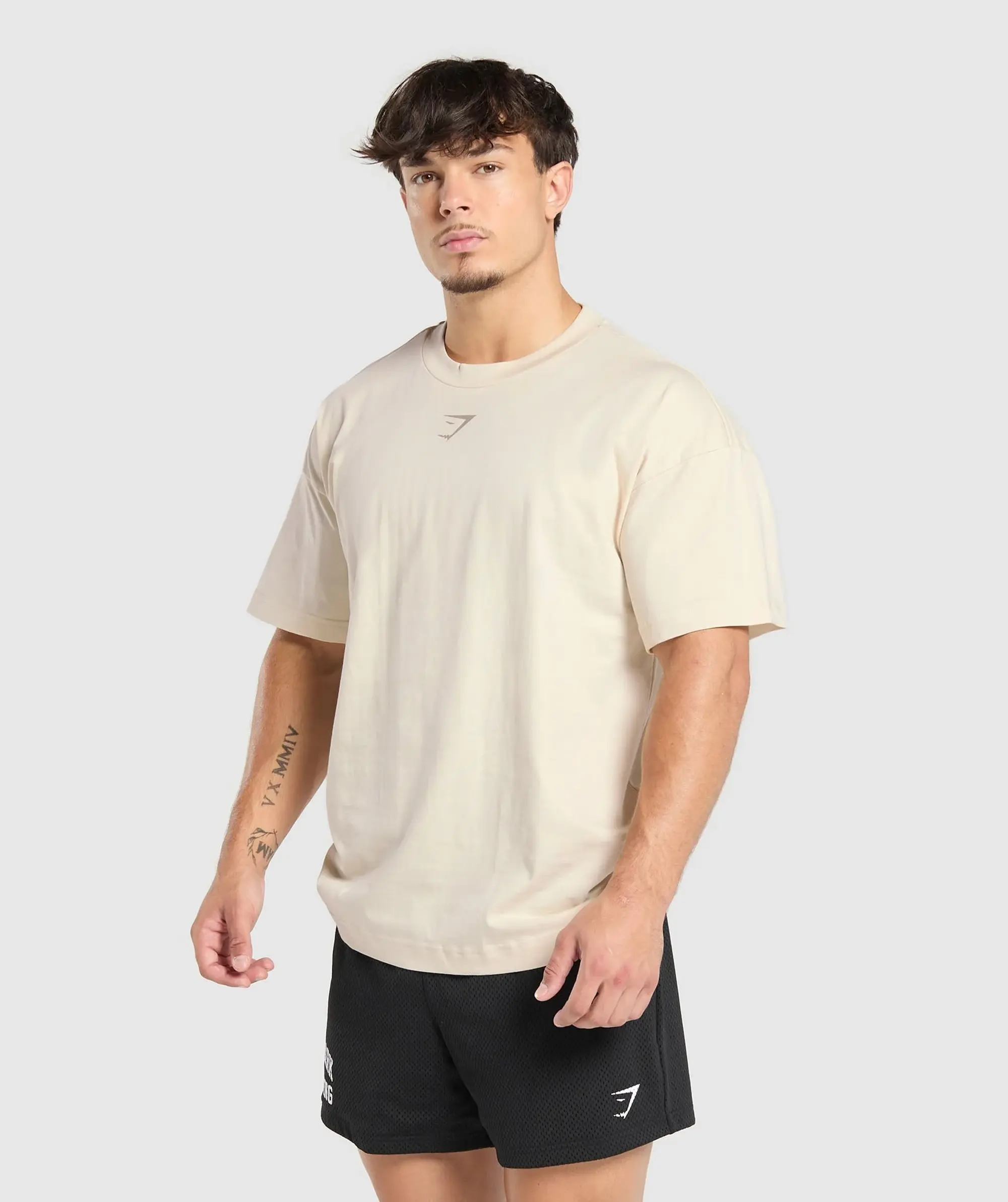 Gymshark Strength Department Graphic T-Shirt - Ecru White