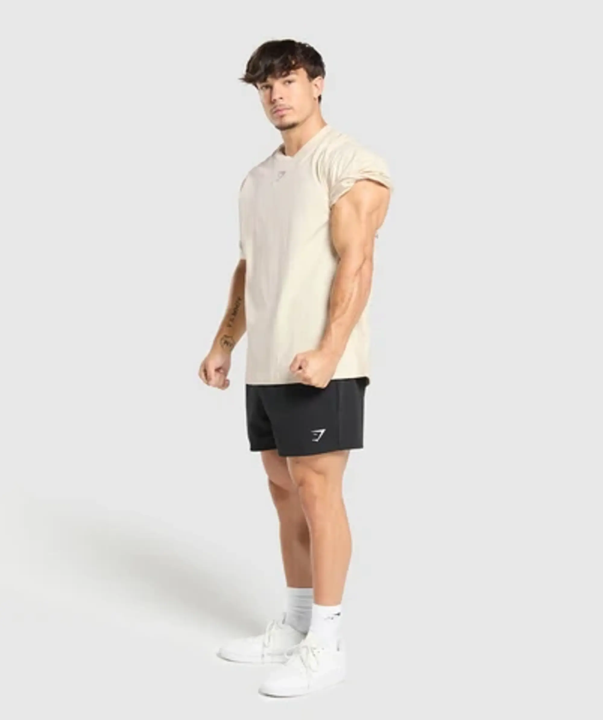 Gymshark Strength Department Graphic T-Shirt - Ecru White